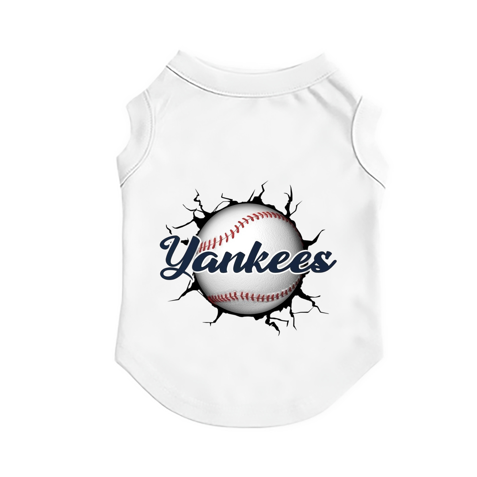 Yankees Baseball Wall And Art Pet Vest – Durable Polyester With Heat Transfer Print – Comfortable And Stylish
