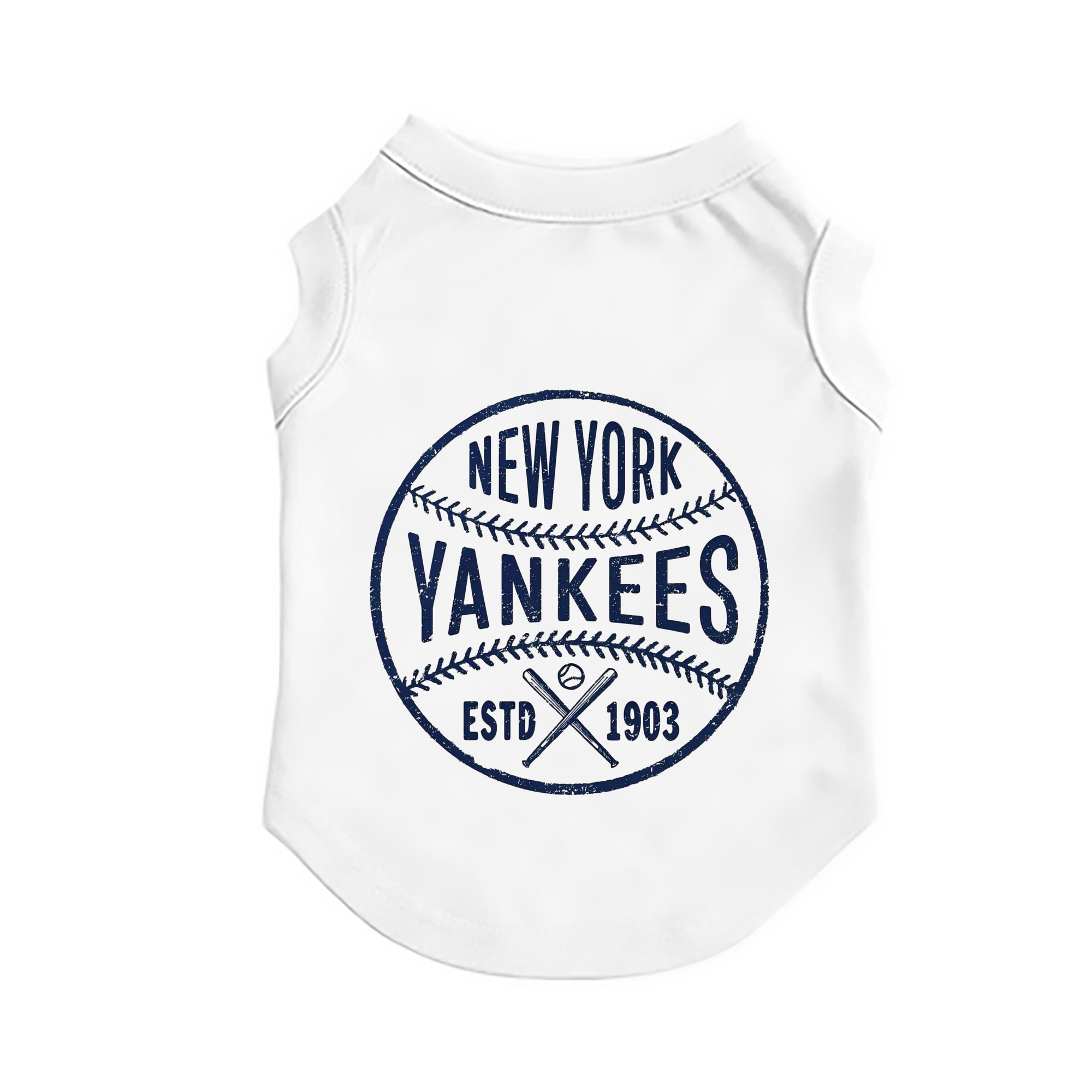 New York Yankees Estd 1903 Pet Vest – Durable Polyester With Heat Transfer Print – Comfortable And Stylish