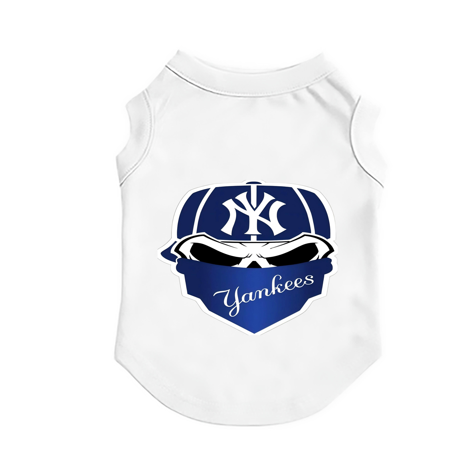 New York Yankees Skull Pet Vest – Durable Polyester With Heat Transfer Print – Comfortable And Stylish
