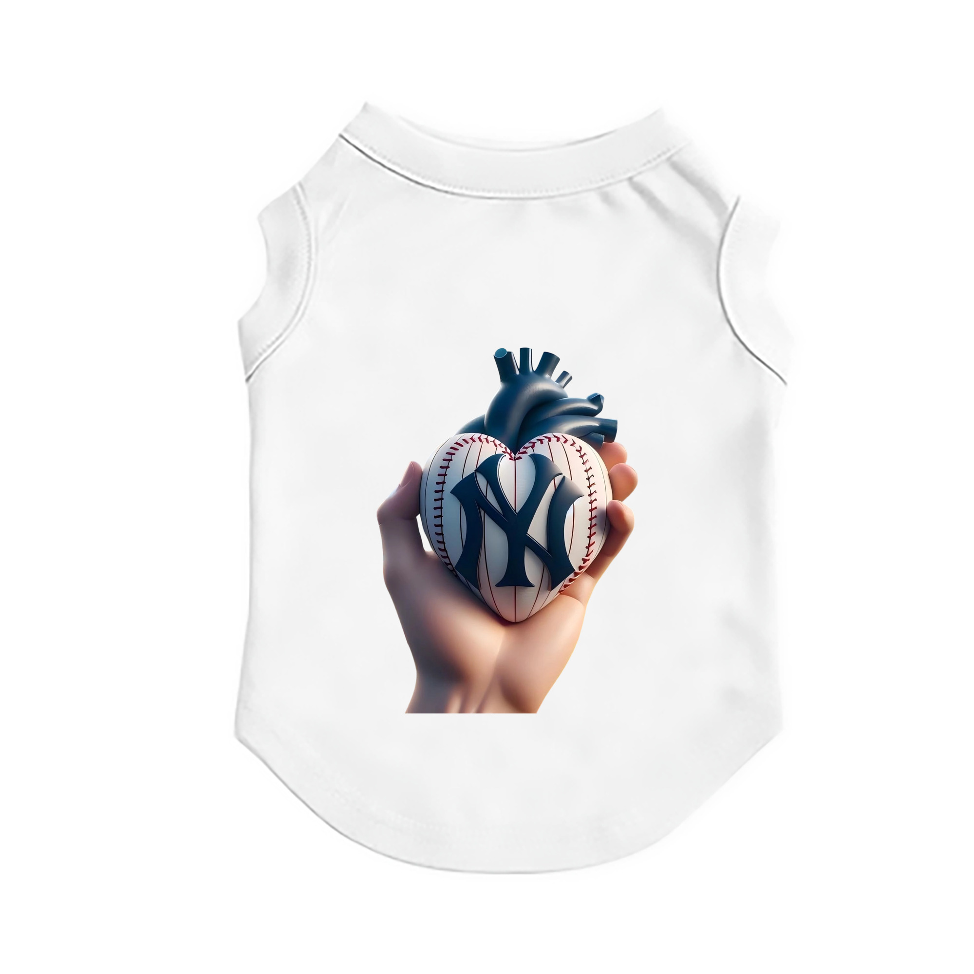 New York Yankees Heart Pet Vest – Durable Polyester With Heat Transfer Print – Comfortable And Stylish