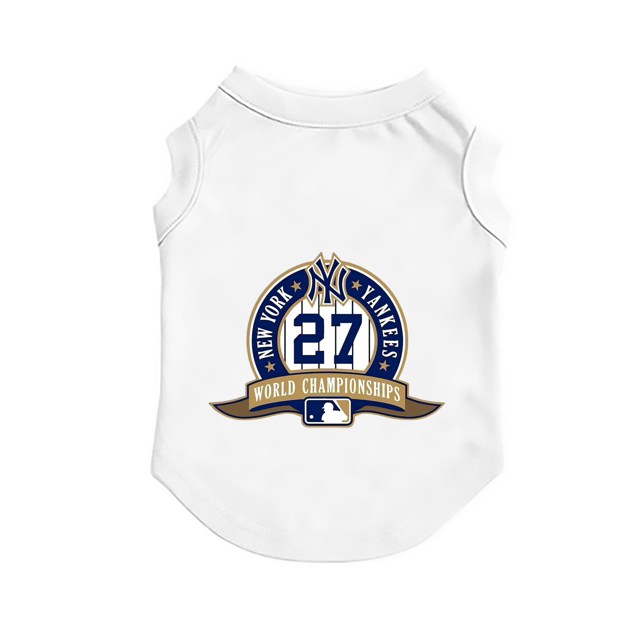 New York Yankees 27 World Championships Pet Vest – Durable Polyester With Heat Transfer Print – Comfortable And Stylish