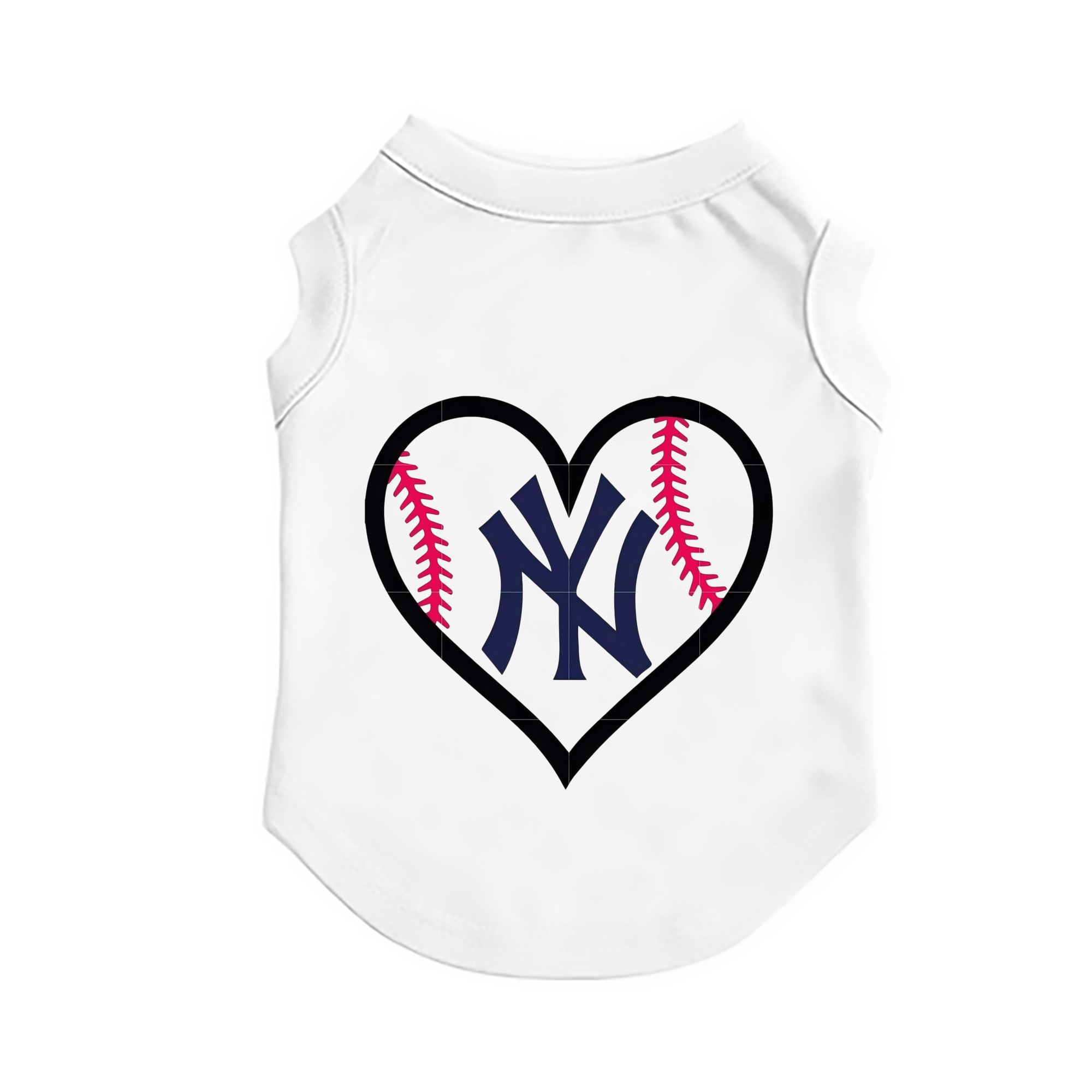 New York Yankees Heart Pet Vest – Durable Polyester With Heat Transfer Print – Comfortable And Stylish