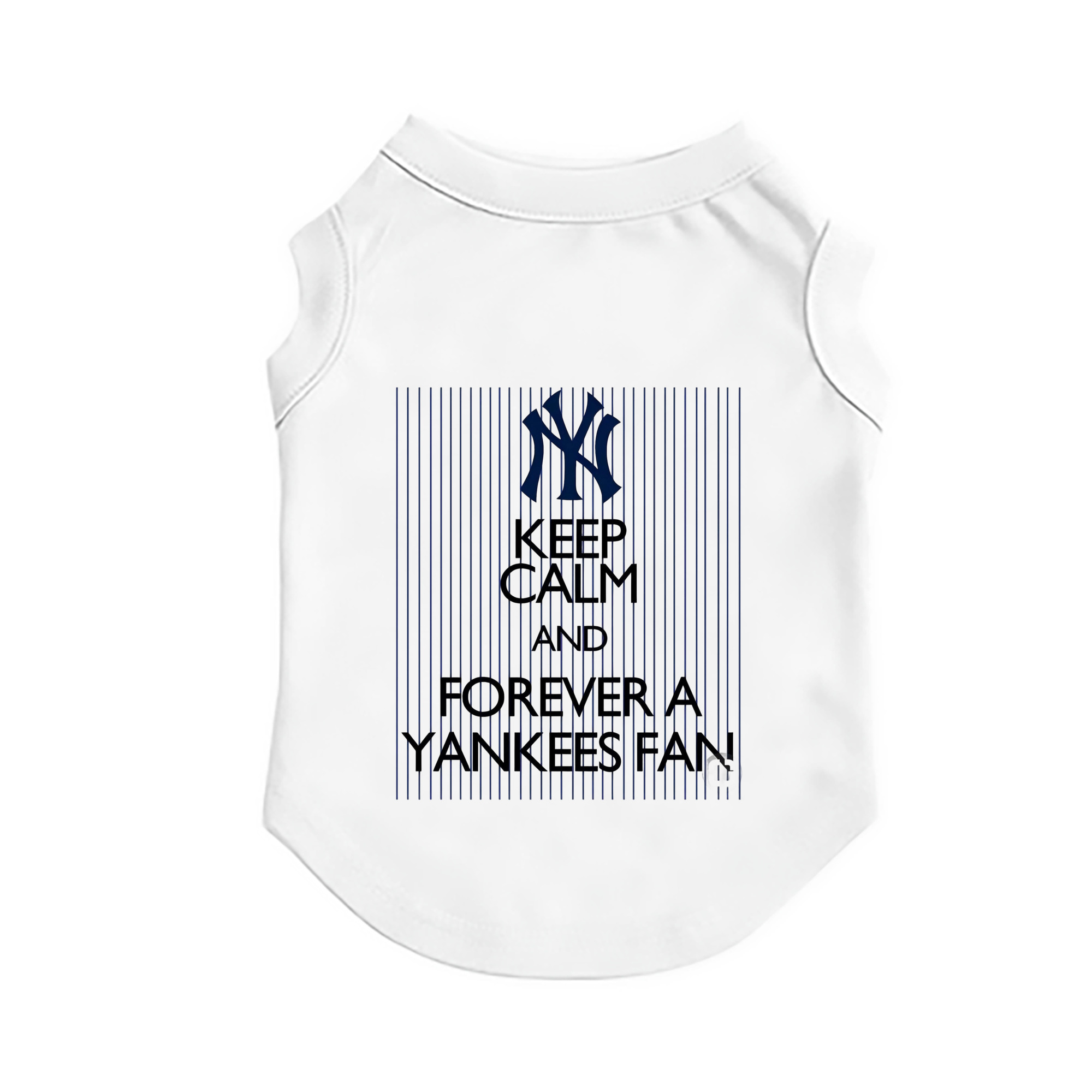 New York Yankees Keep Calm and Forever A Yankees Fan Pet Vest – Durable Polyester With Heat Transfer Print – Comfortable And Stylish