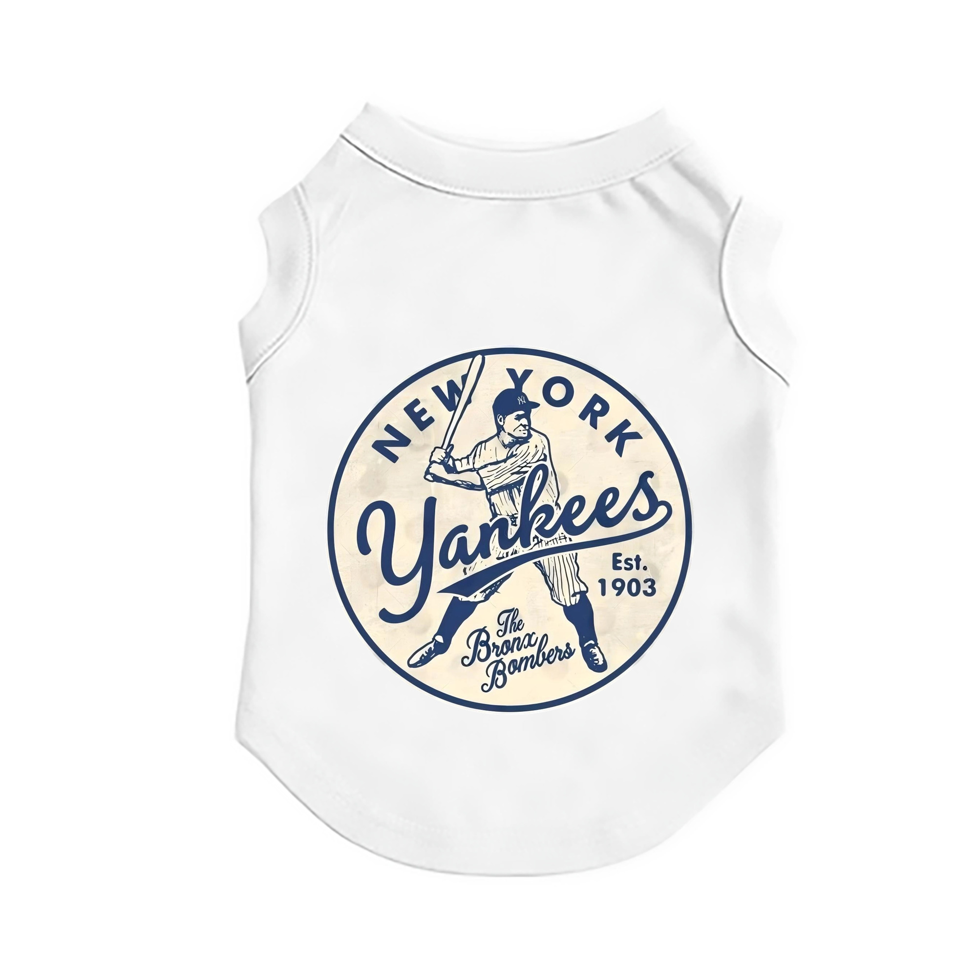 New York Yankees The Bronx Bombers Estd 1903 Pet Vest – Durable Polyester With Heat Transfer Print – Comfortable And Stylish