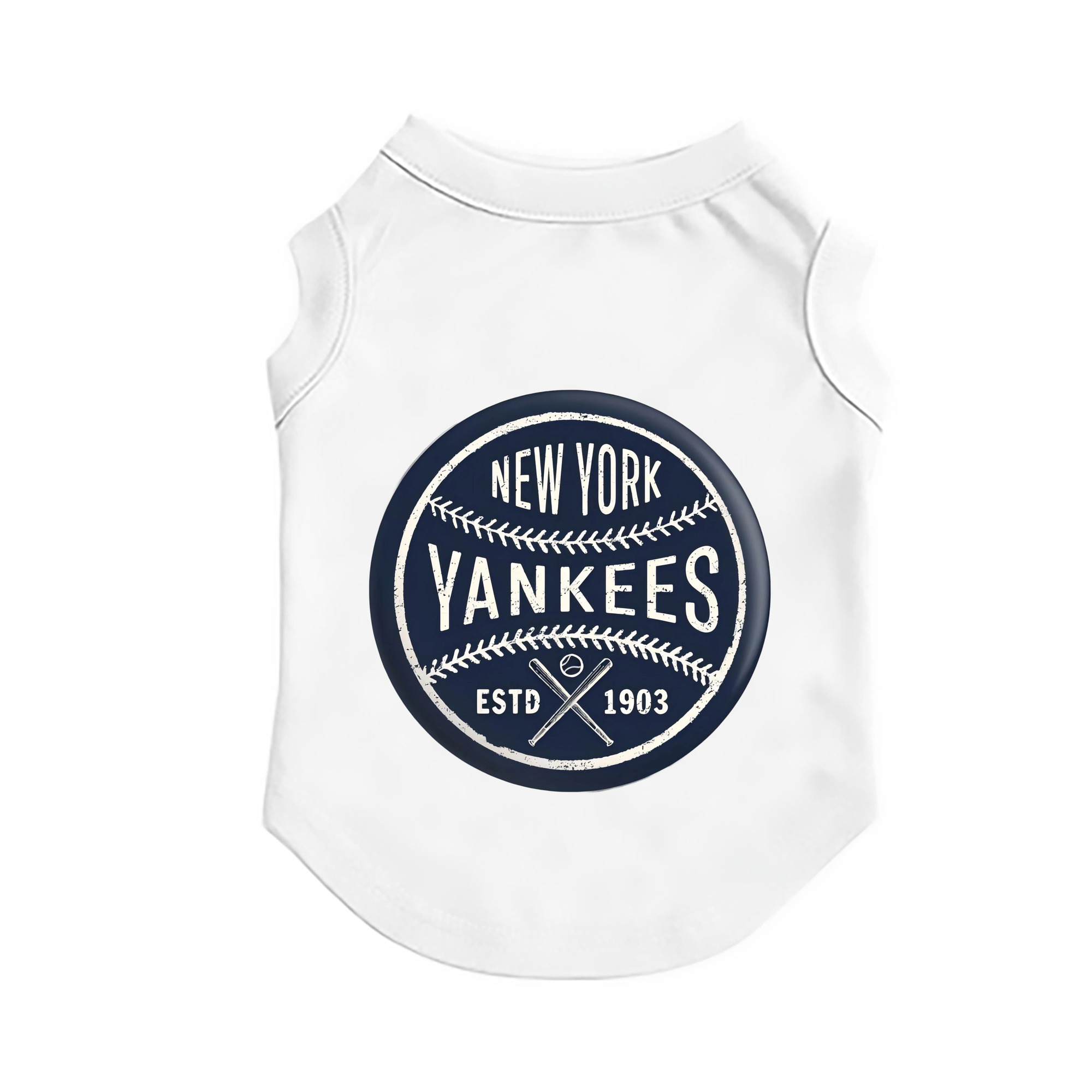 New York Yankees Estd 1903 Pet Vest – Durable Polyester With Heat Transfer Print – Comfortable And Stylish