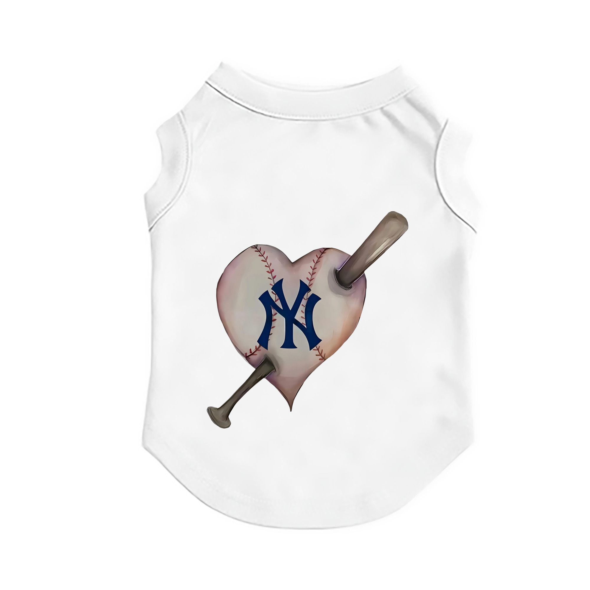 New York Yankees Heart Pet Vest – Durable Polyester With Heat Transfer Print – Comfortable And Stylish