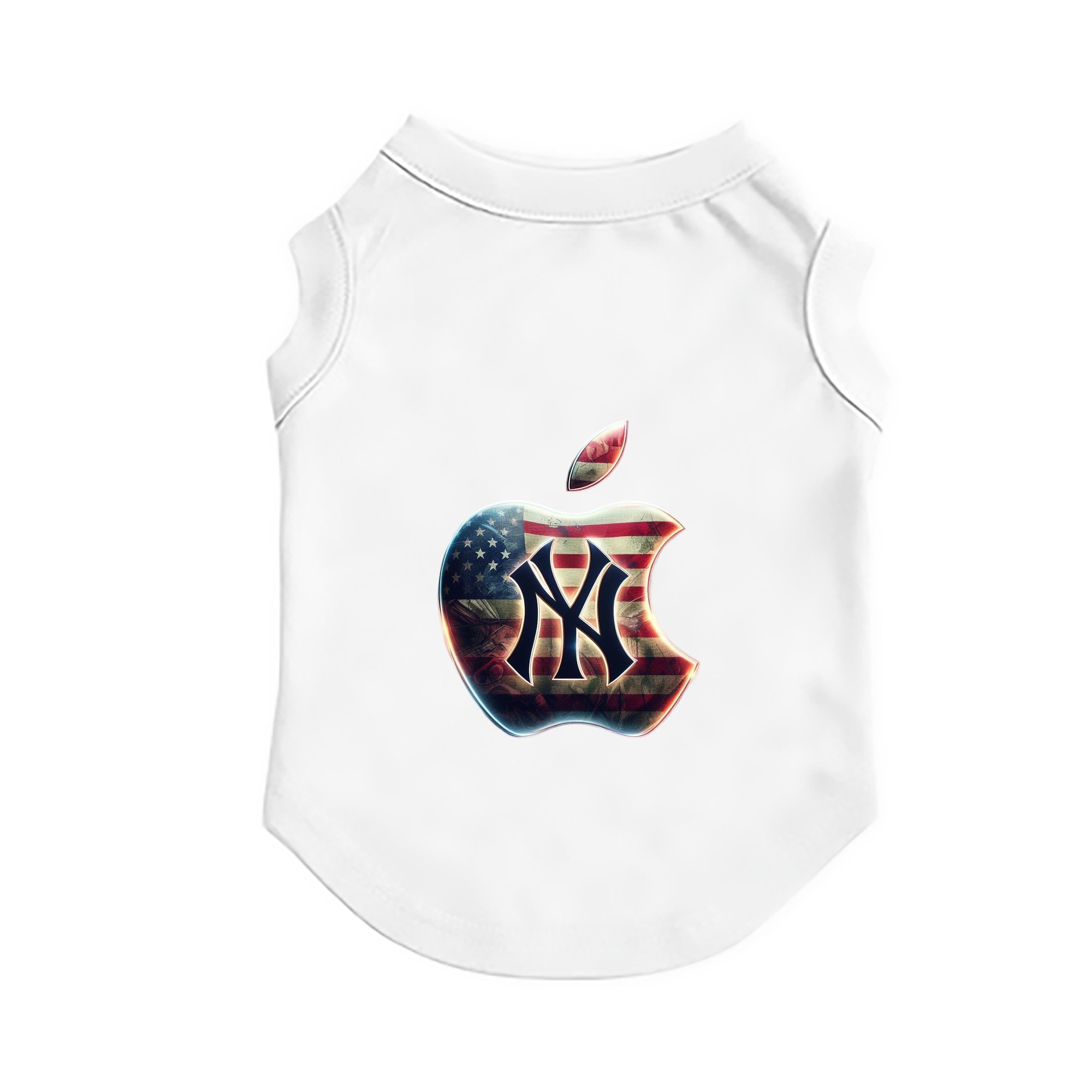 New York Yankees Apple US Flag Pet Vest – Durable Polyester With Heat Transfer Print – Comfortable And Stylish