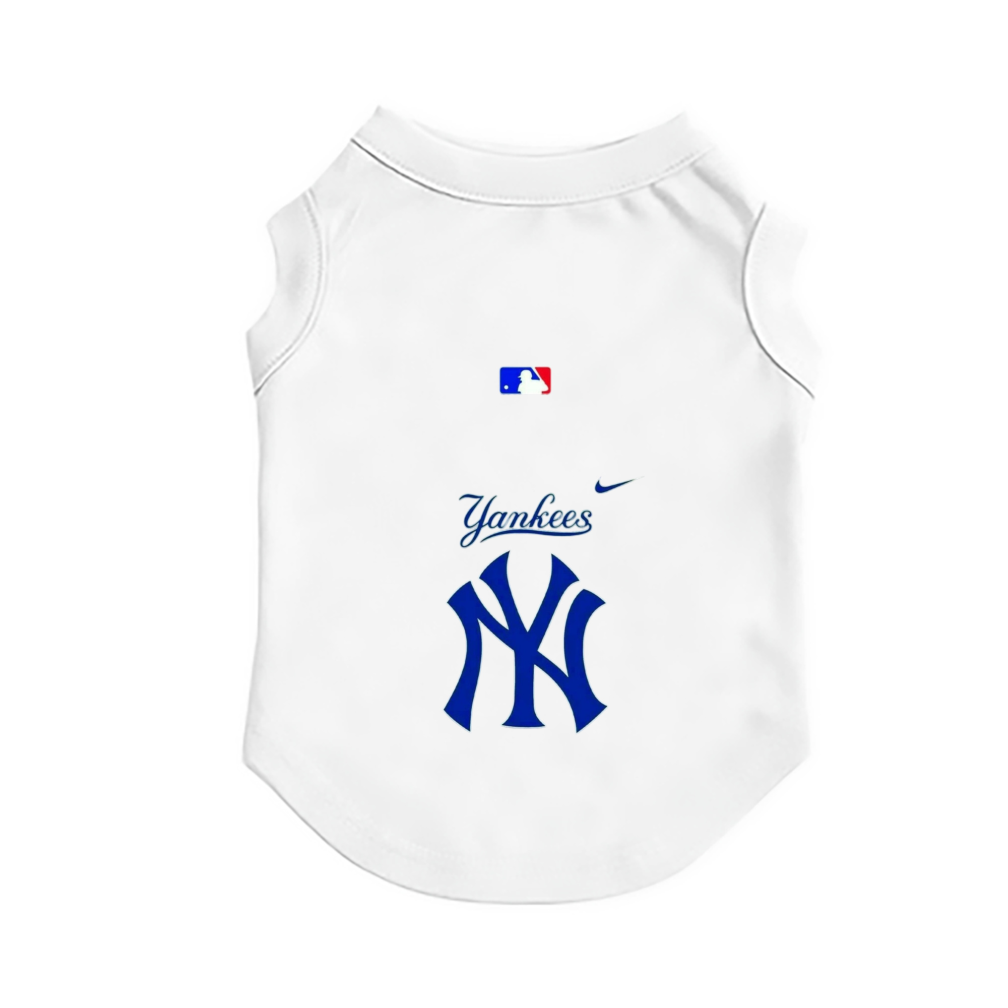 New York Yankees Blue Logo Pet Vest – Durable Polyester With Heat Transfer Print – Comfortable And Stylish