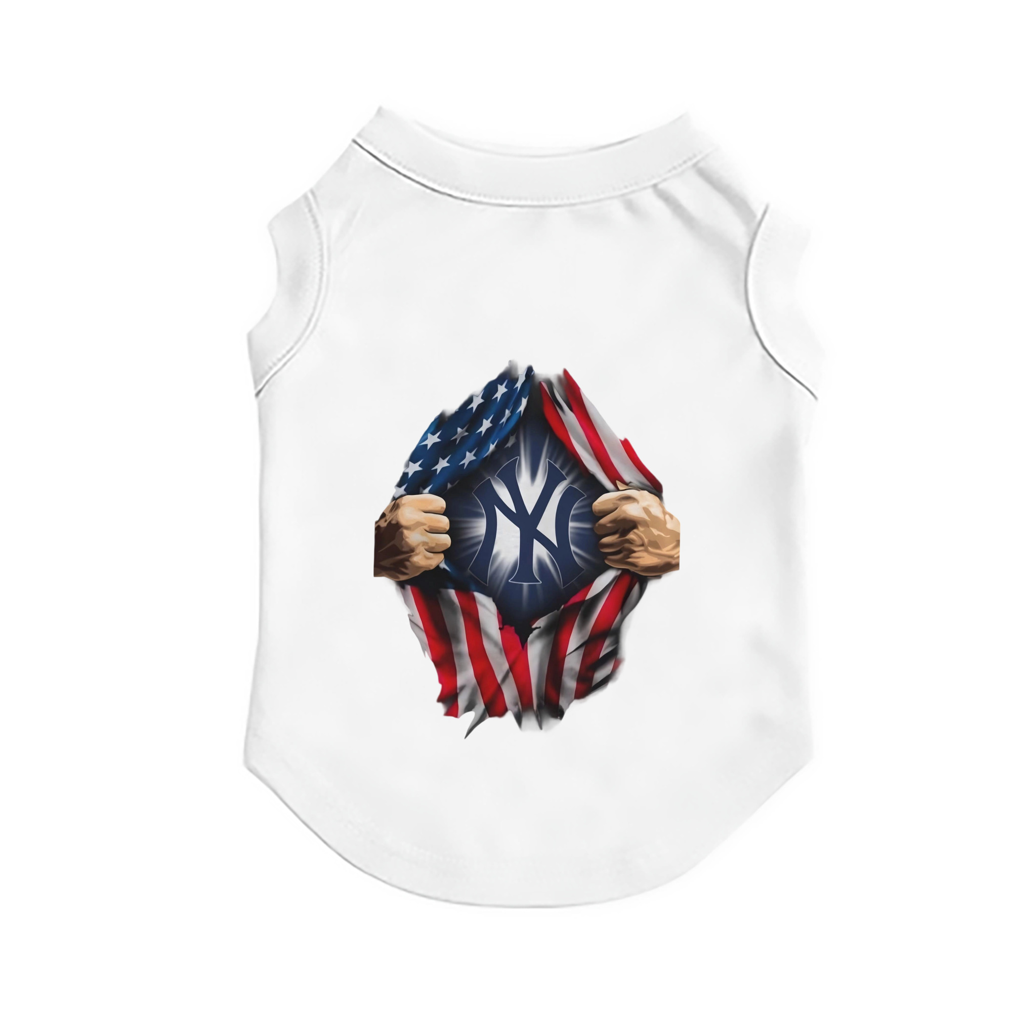 New York Yankees US Flag Yankees Inside Me Pet Vest – Durable Polyester With Heat Transfer Print – Comfortable And Stylish