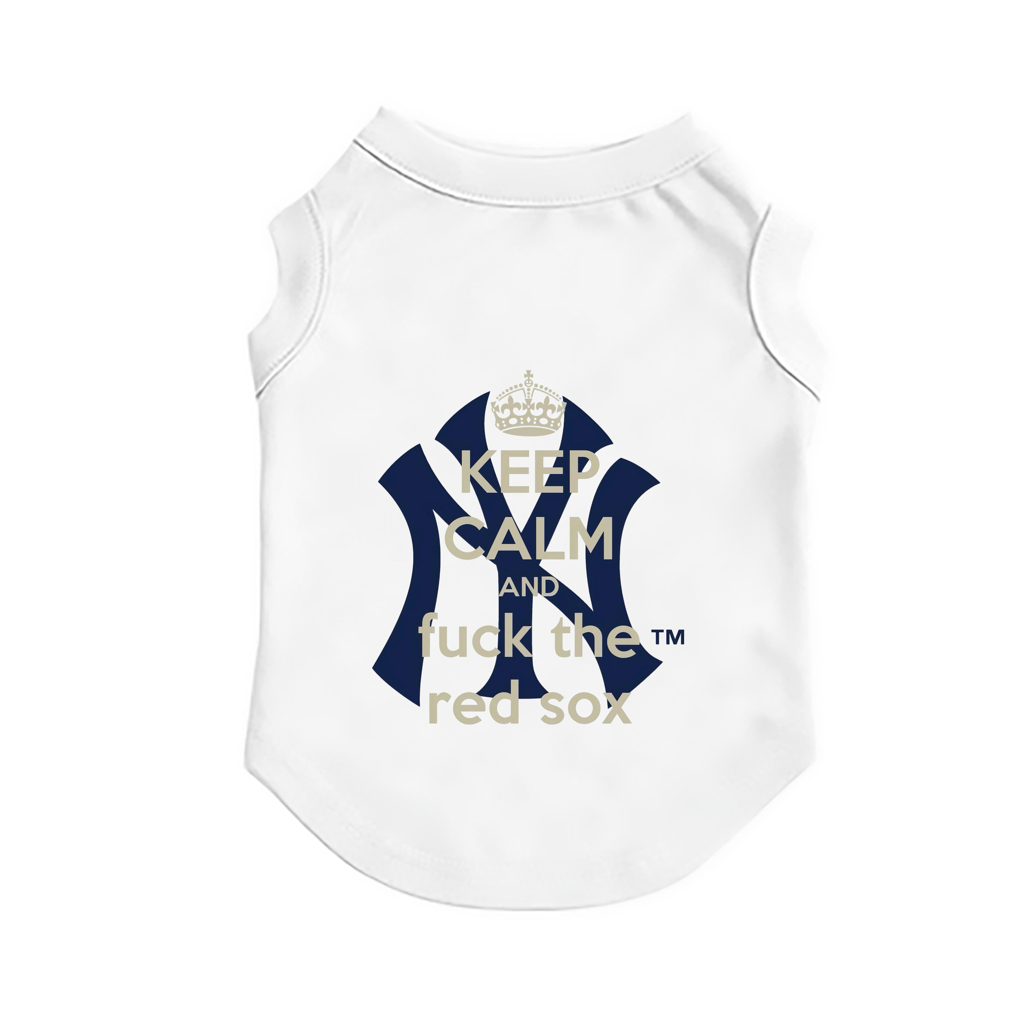 New York Yankees Keep Calm and Fuck The Red Sox Pet Vest – Durable Polyester With Heat Transfer Print – Comfortable And Stylish
