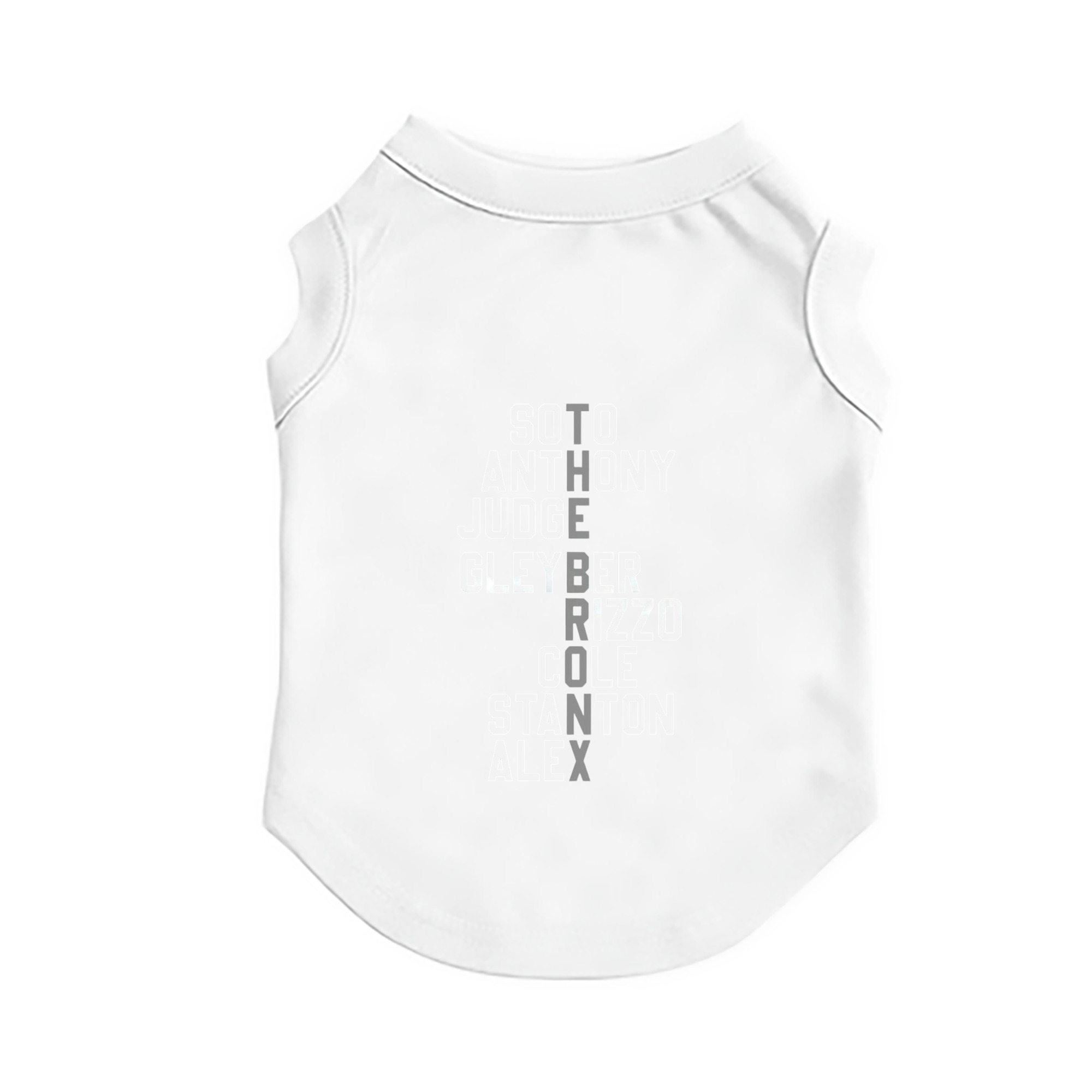 New York Yankees The Bronx Player Name Pet Vest – Durable Polyester With Heat Transfer Print – Comfortable And Stylish