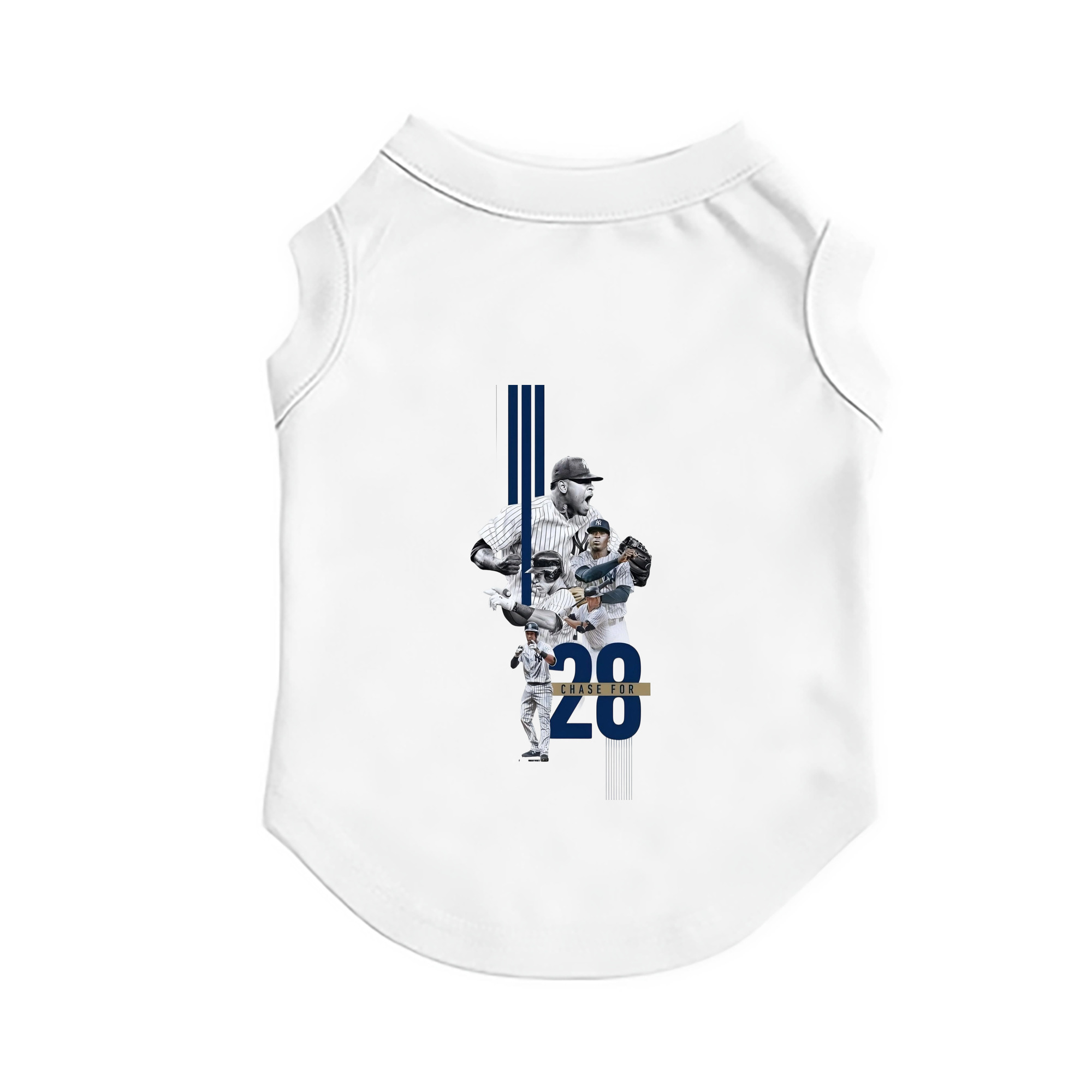 New York Yankees Chase For 28 Pet Vest – Durable Polyester With Heat Transfer Print – Comfortable And Stylish