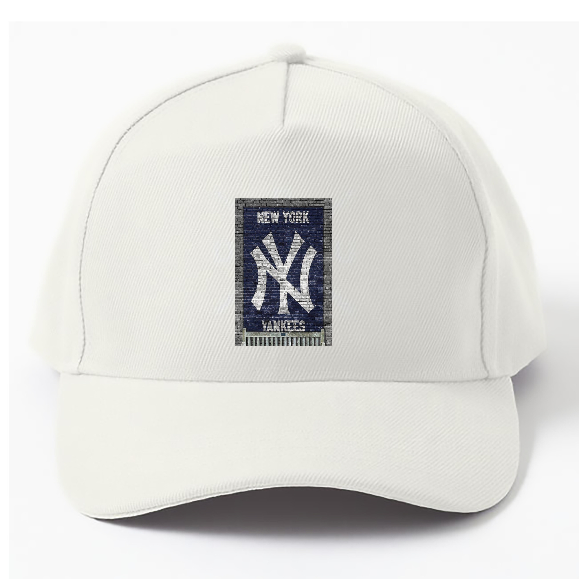 New York Yankees Wall Background 100% Cotton Baseball Cap – Heat Transfer Print – Comfortable, Durable, Perfect For Sports & Everyday Wear