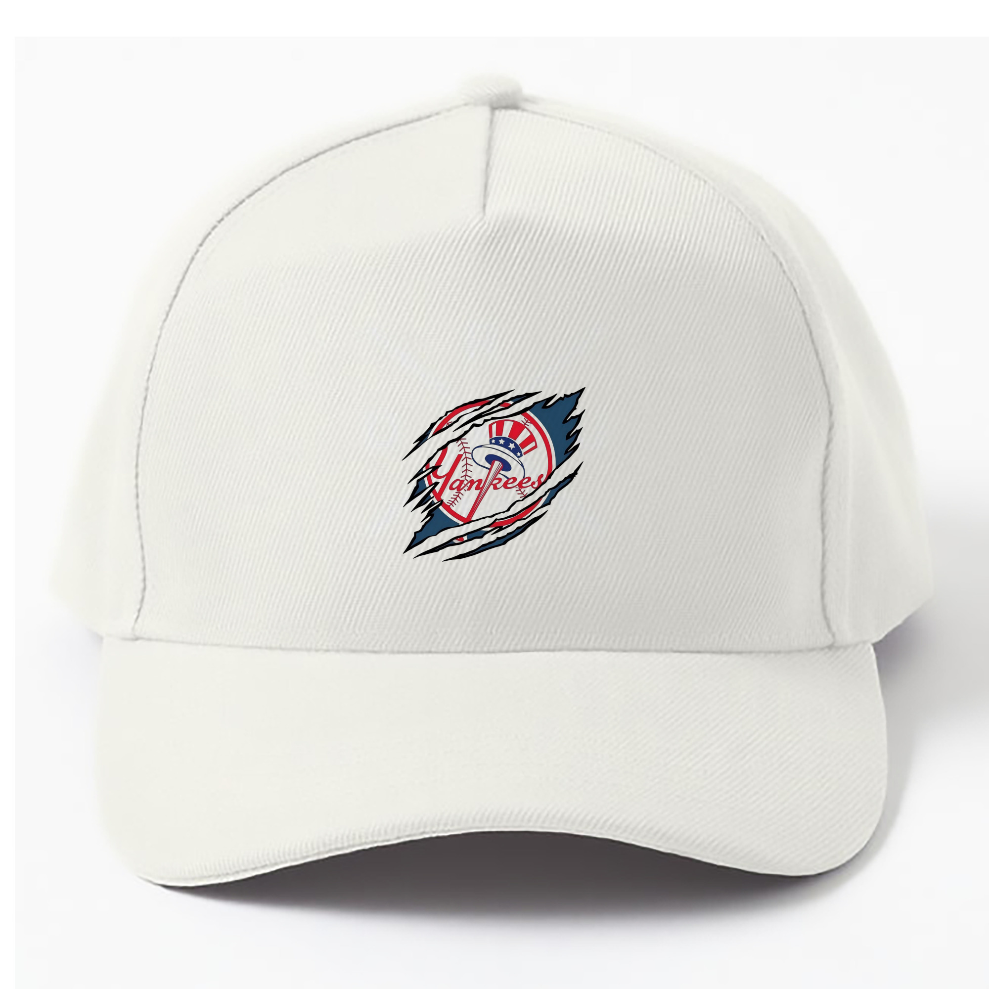 New York Yankees Claw Logo 100% Cotton Baseball Cap – Heat Transfer Print – Comfortable, Durable, Perfect For Sports & Everyday Wear