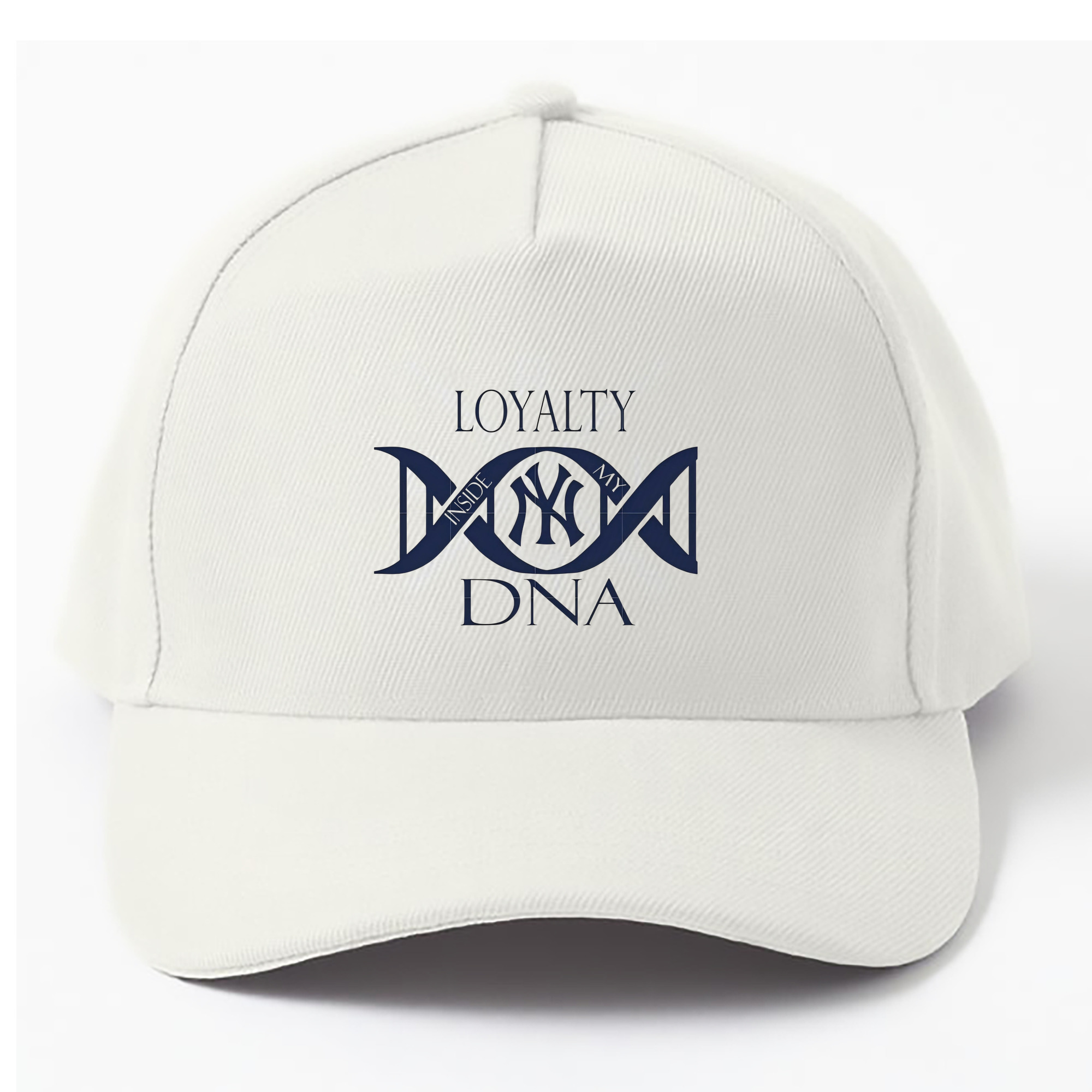 New York Yankees Loyalty DNA 100% Cotton Baseball Cap – Heat Transfer Print – Comfortable, Durable, Perfect For Sports & Everyday Wear