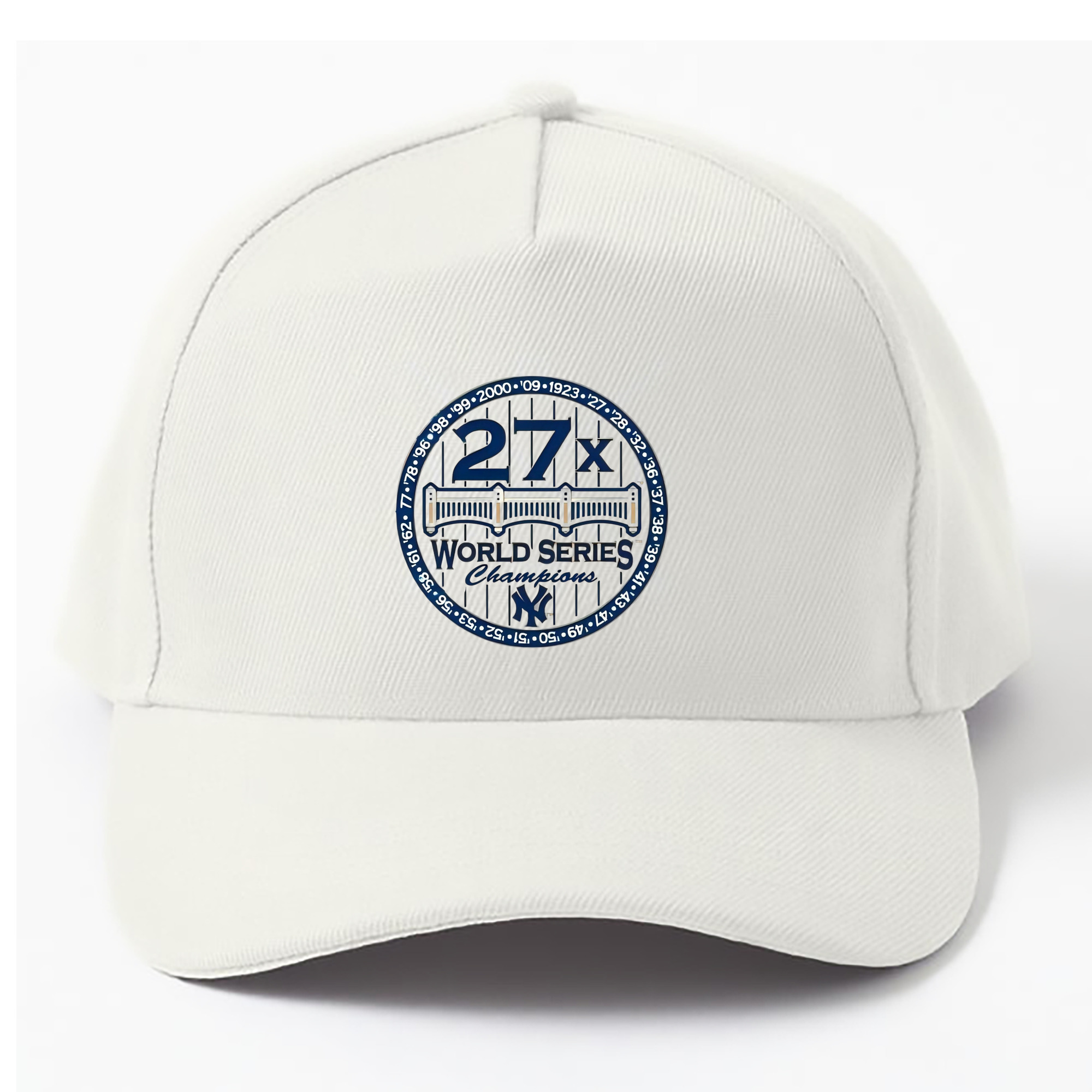 New York Yankees 27X WS Champions 100% Cotton Baseball Cap – Heat Transfer Print – Comfortable, Durable, Perfect For Sports & Everyday Wear