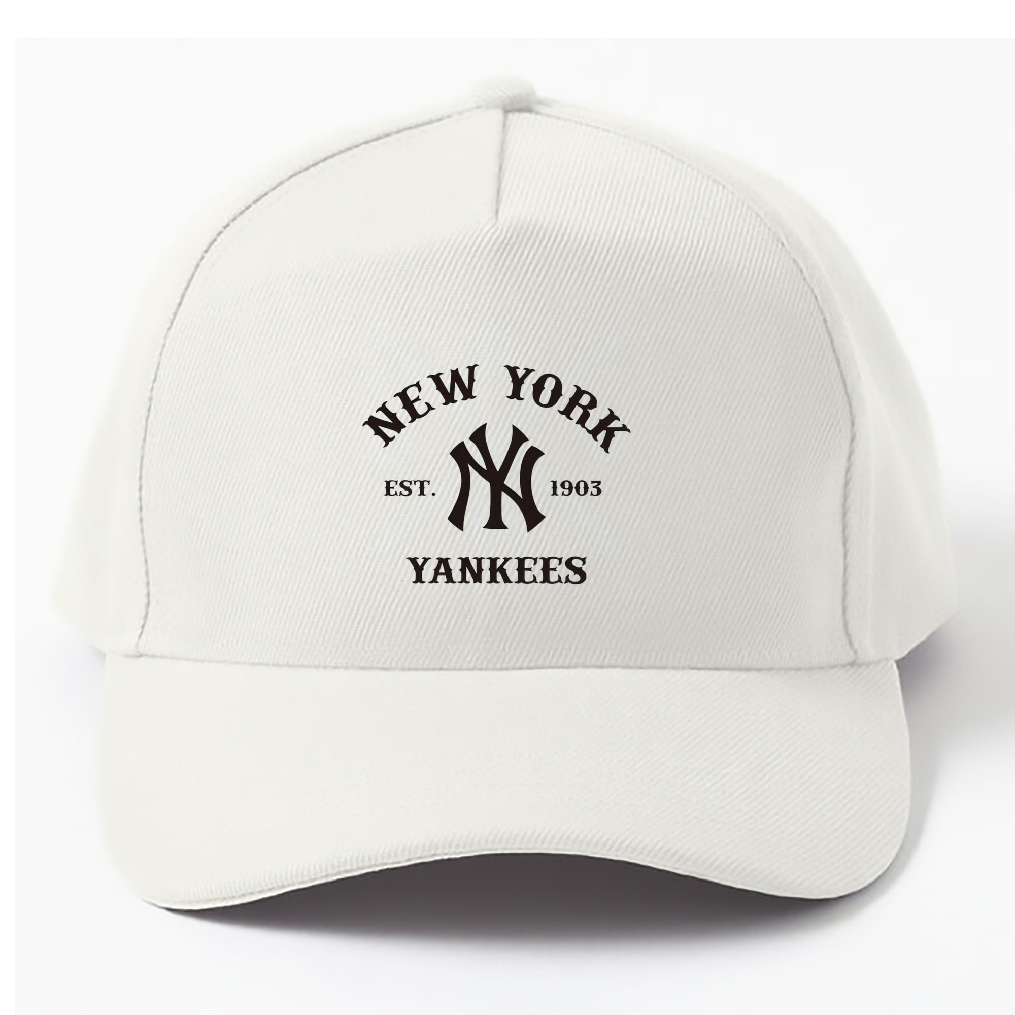 New York Yankees EST 1903 100% Cotton Baseball Cap – Heat Transfer Print – Comfortable, Durable, Perfect For Sports & Everyday Wear
