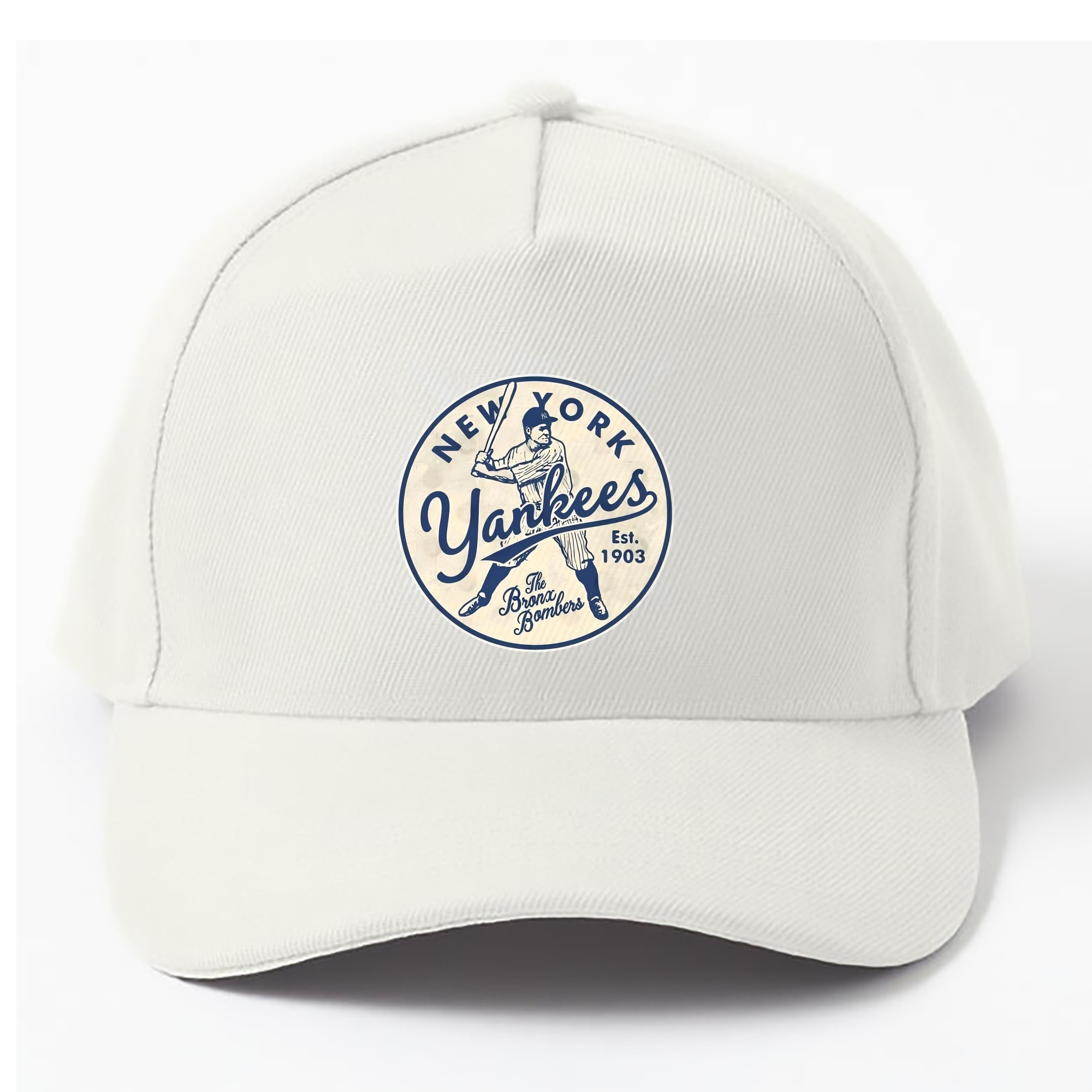 New York Yankees The Bronx Bombers Estd 1903 100% Cotton Baseball Cap – Heat Transfer Print – Comfortable, Durable, Perfect For Sports & Everyday Wear