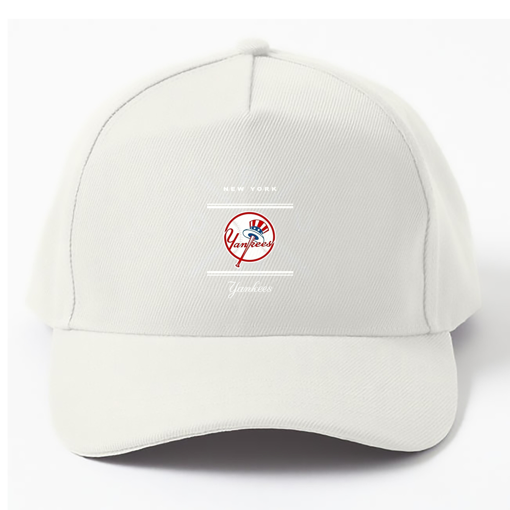 New York Yankees Logo 100% Cotton Baseball Cap – Heat Transfer Print – Comfortable, Durable, Perfect For Sports & Everyday Wear