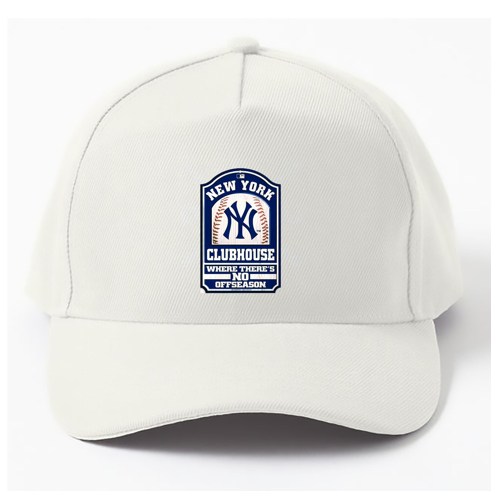 New York Yankees Club House 100% Cotton Baseball Cap – Heat Transfer Print – Comfortable, Durable, Perfect For Sports & Everyday Wear