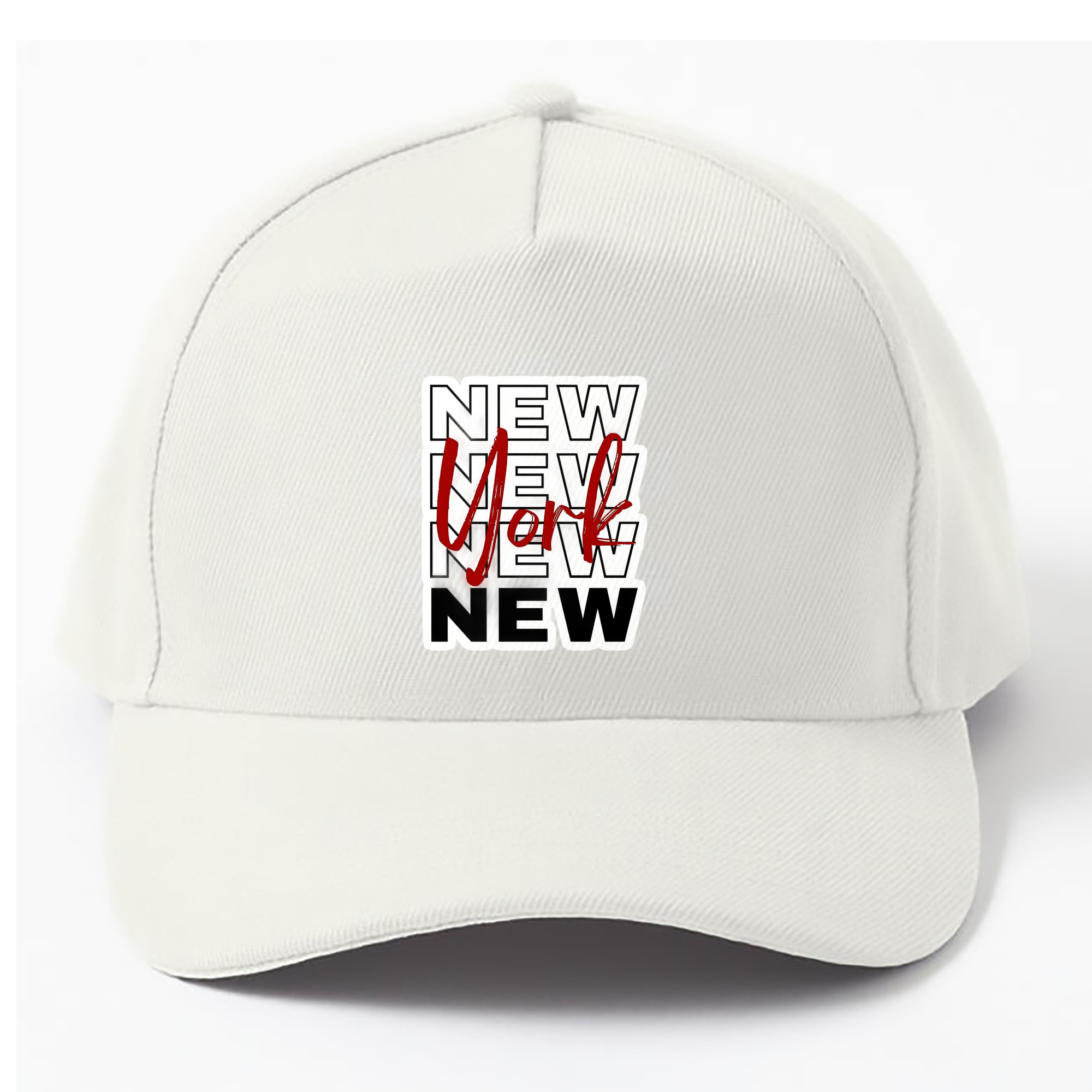 New York Yankees New York Logo 100% Cotton Baseball Cap – Heat Transfer Print – Comfortable, Durable, Perfect For Sports & Everyday Wear