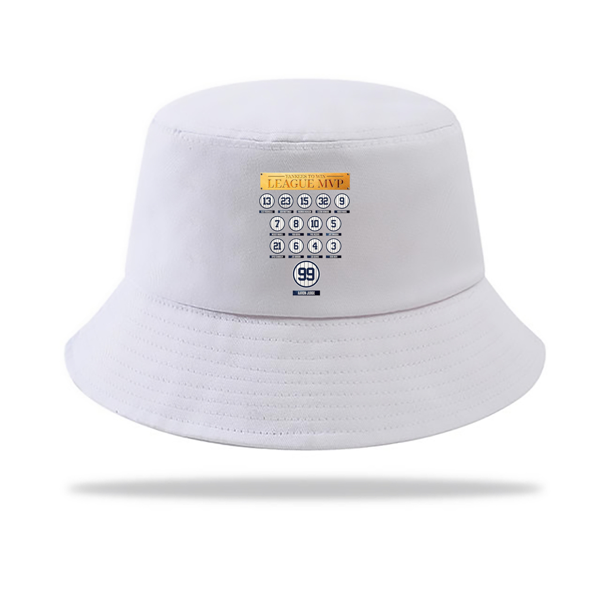 New York Yankees To Win League MVP Outdoor Sun Protection Bucket Hat – Lightweight Breathable Knit & Woven Fabric – Ergonomic Wide Brim, Sweat-Absorbent, Stylish & Comfortable For Sports And Everyday Wear