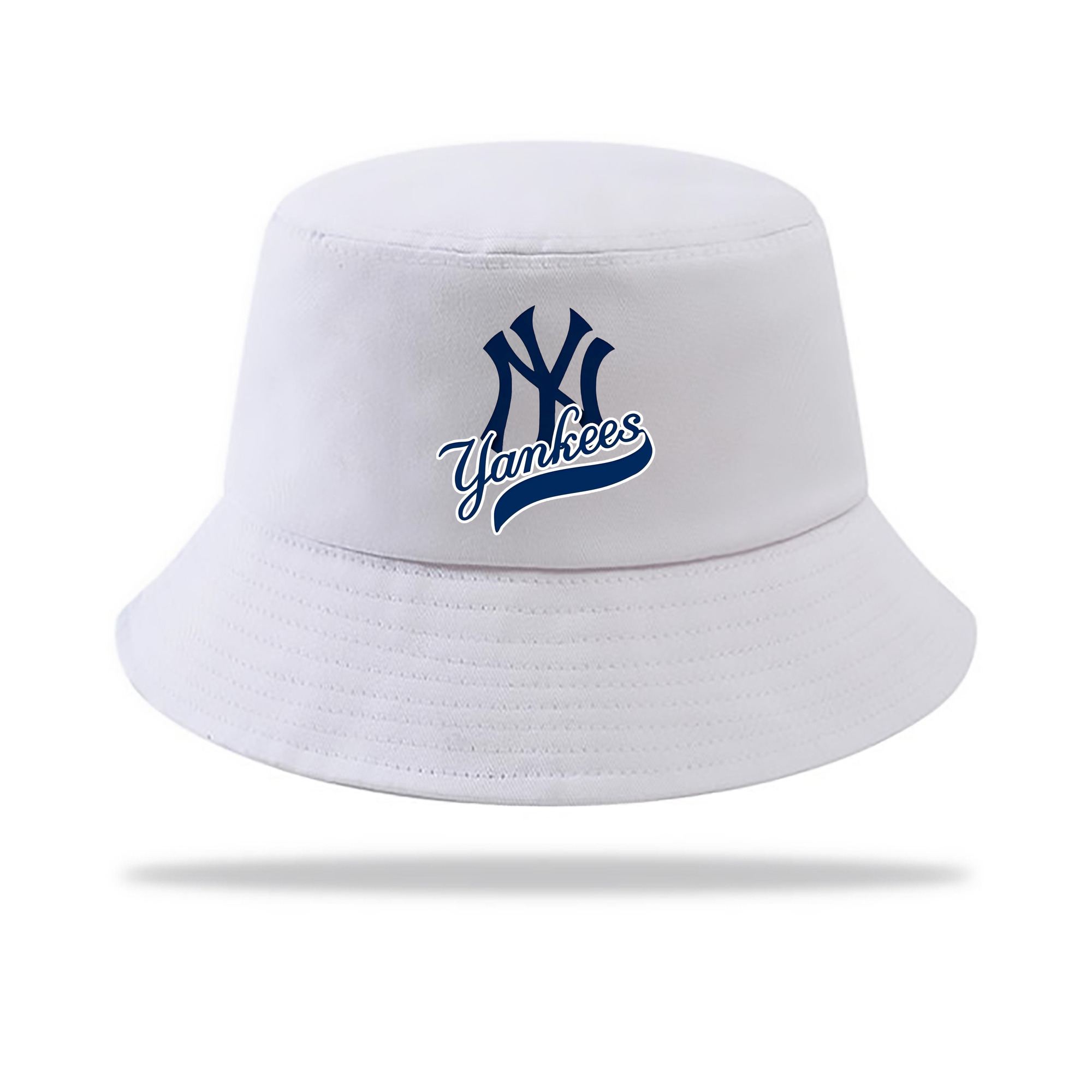 New York Yankees Blue Logo Outdoor Sun Protection Bucket Hat – Lightweight Breathable Knit & Woven Fabric – Ergonomic Wide Brim, Sweat-Absorbent, Stylish & Comfortable For Sports And Everyday Wear