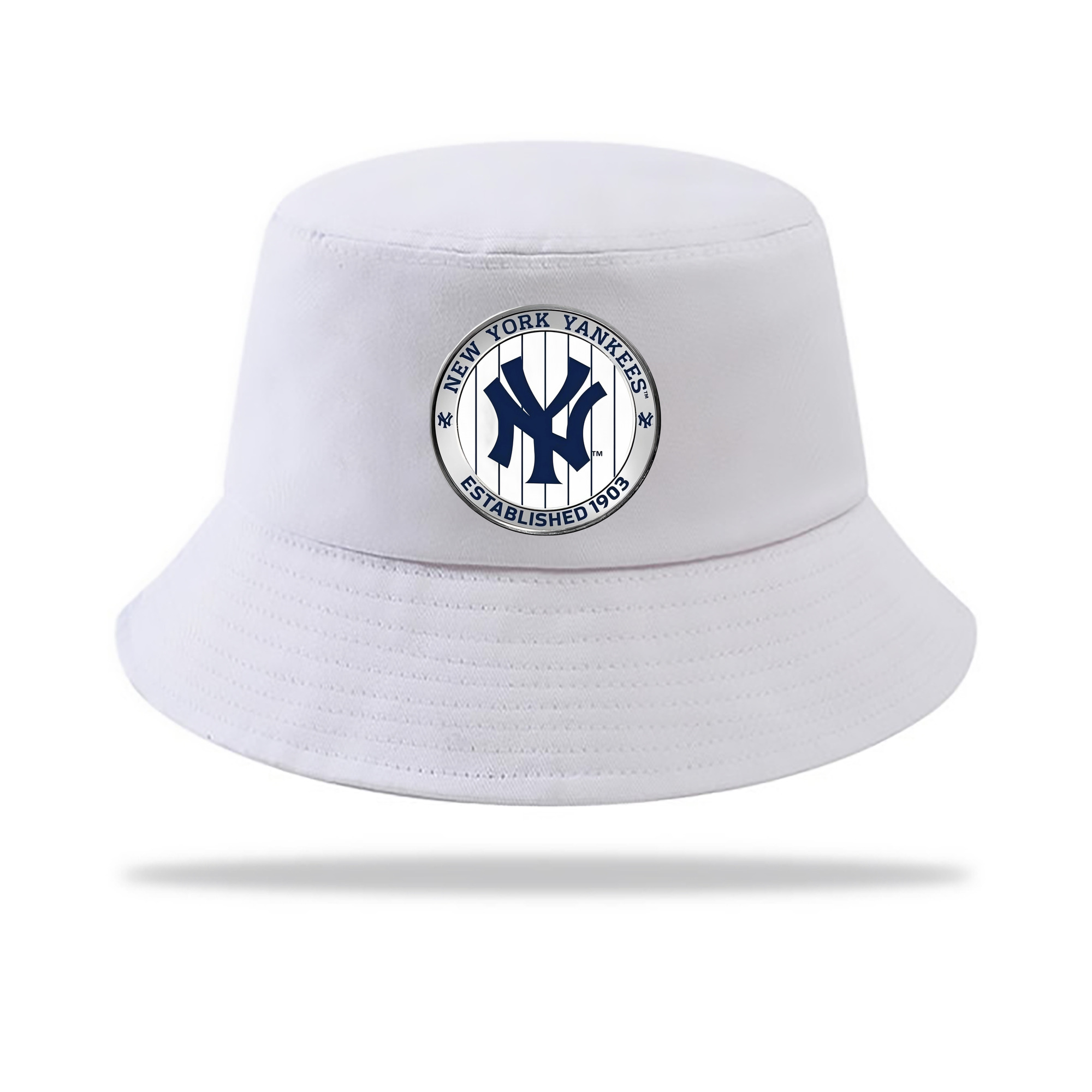 New York Yankees Established 1903 Outdoor Sun Protection Bucket Hat – Lightweight Breathable Knit & Woven Fabric – Ergonomic Wide Brim, Sweat-Absorbent, Stylish & Comfortable For Sports And Everyday Wear