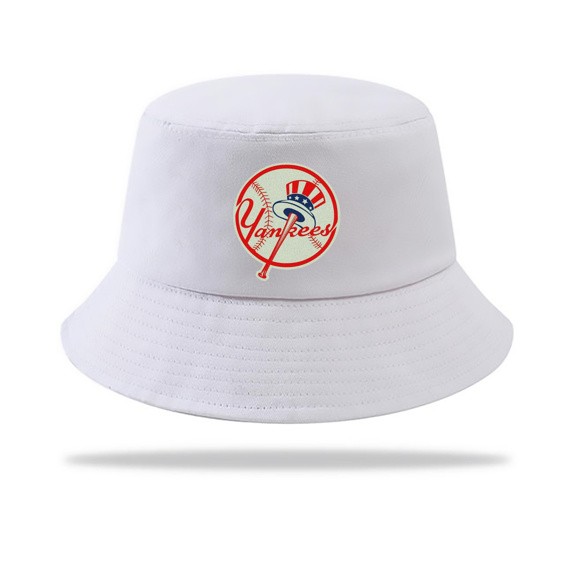 New York Yankees Logo Outdoor Sun Protection Bucket Hat – Lightweight Breathable Knit & Woven Fabric – Ergonomic Wide Brim, Sweat-Absorbent, Stylish & Comfortable For Sports And Everyday Wear