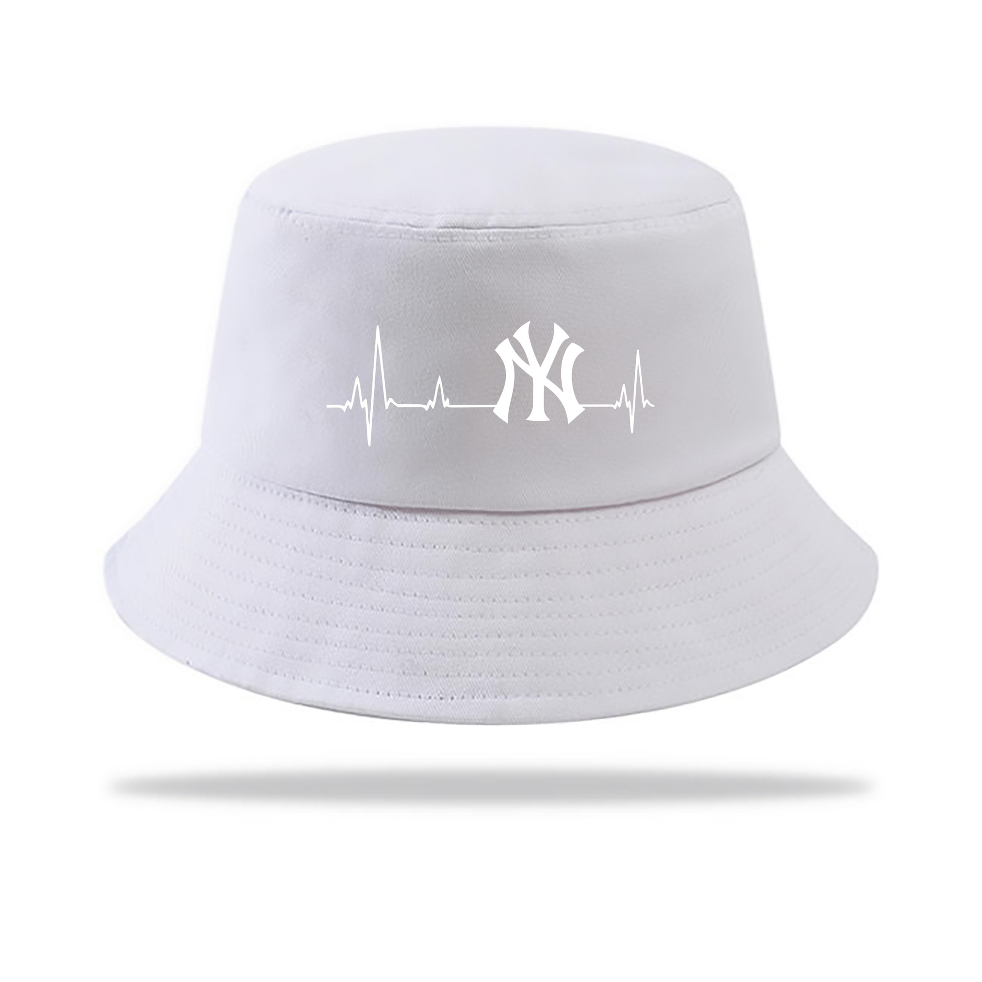 New York Yankees EKG Line Outdoor Sun Protection Bucket Hat – Lightweight Breathable Knit & Woven Fabric – Ergonomic Wide Brim, Sweat-Absorbent, Stylish & Comfortable For Sports And Everyday Wear