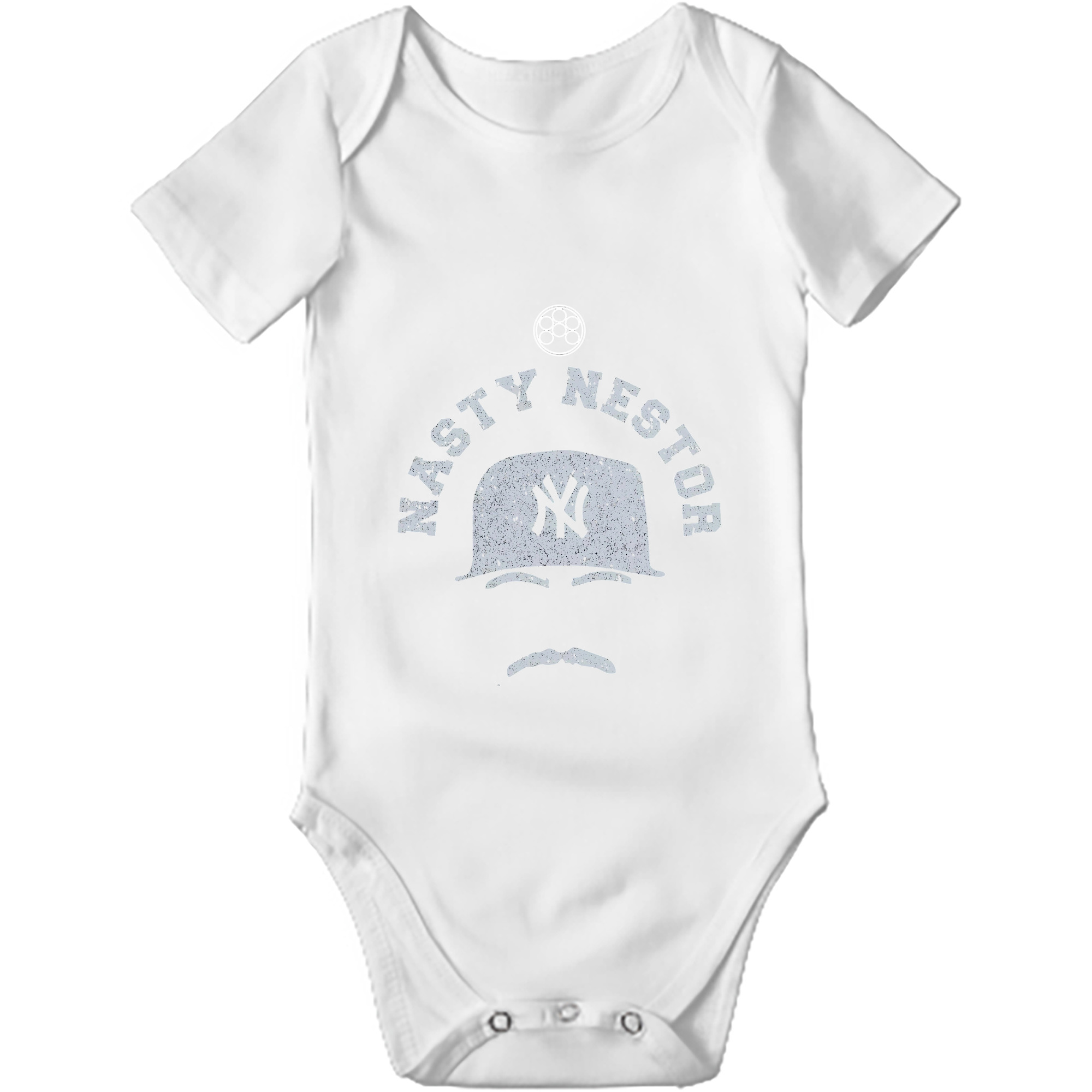 New York Yankees Nasty Nestor Baby Short Sleeve Romper – 100% Cotton Soft & Breathable Digital Print Onesie With Easy Snap Closure And Envelope Shoulder – Comfortable For Daily Wear & Travel