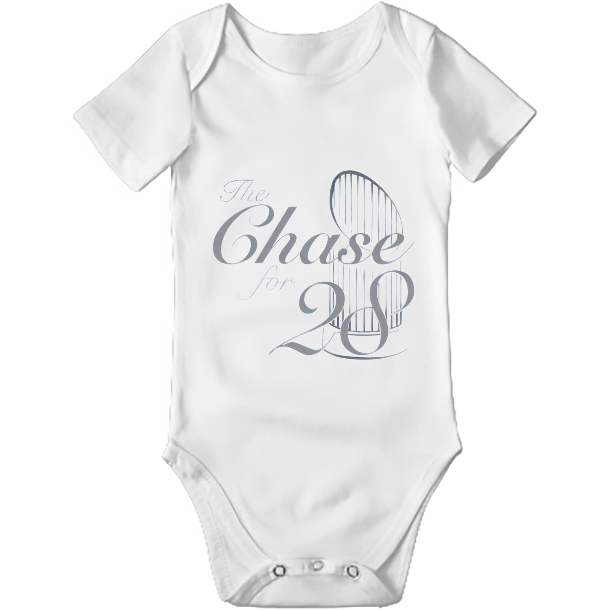 New York Yankees The Chase for 28 Baby Short Sleeve Romper – 100% Cotton Soft & Breathable Digital Print Onesie With Easy Snap Closure And Envelope Shoulder – Comfortable For Daily Wear & Travel