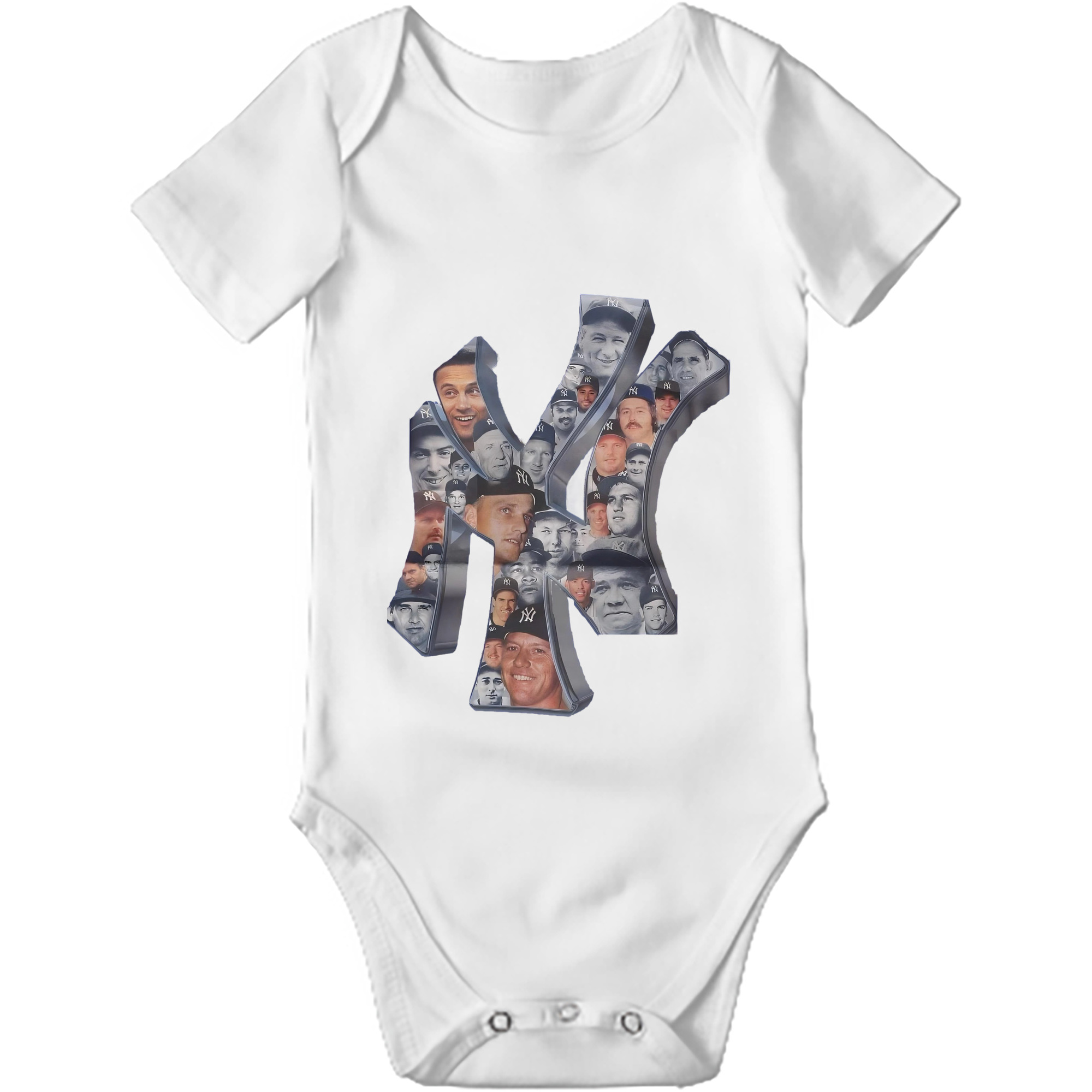 New York Yankees 279 Baby Short Sleeve Romper – 100% Cotton Soft & Breathable Digital Print Onesie With Easy Snap Closure And Envelope Shoulder – Comfortable For Daily Wear & Travel