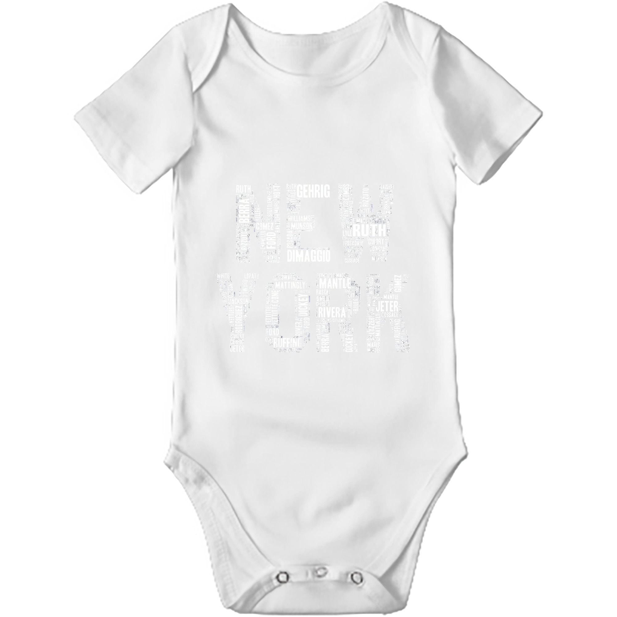New York Yankees 277 Baby Short Sleeve Romper – 100% Cotton Soft & Breathable Digital Print Onesie With Easy Snap Closure And Envelope Shoulder – Comfortable For Daily Wear & Travel