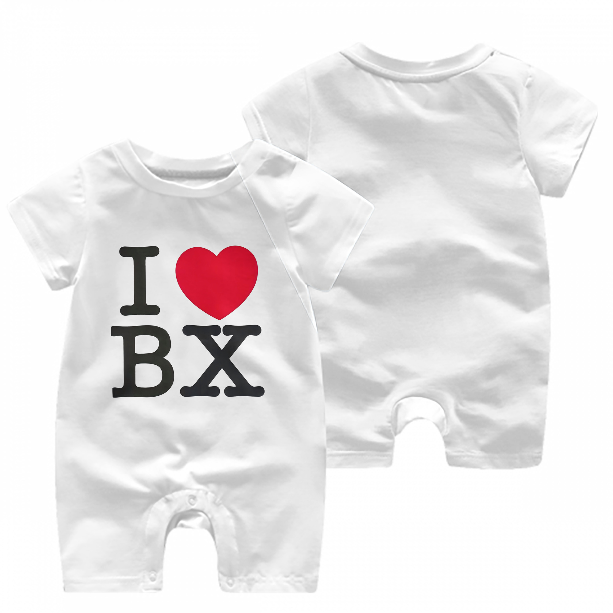 New York Yankees I Love BX Baby Short Sleeve Onesie – 100% Cotton Soft & Breathable Digital Print Romper – Double-Sided Print, Snap Closure For Easy Diaper Changes – Comfortable For Boys & Girls