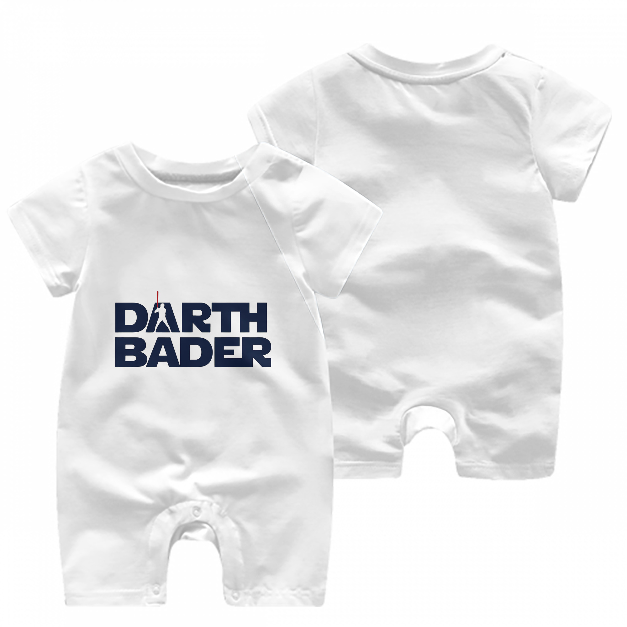 New York Yankees Harrison Bader Darth Bader Baby Short Sleeve Onesie – 100% Cotton Soft & Breathable Digital Print Romper – Double-Sided Print, Snap Closure For Easy Diaper Changes – Comfortable For Boys & Girls