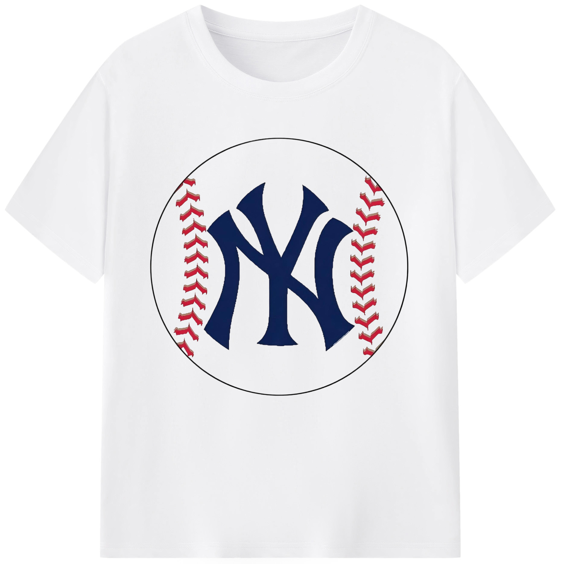 New York Yankees Baseball 180g Cotton T-Shirt With Front Heat Transfer Print – Soft, Lightweight, Fitted Design – Comfortable Casual Wear For Sports & Everyday Use
