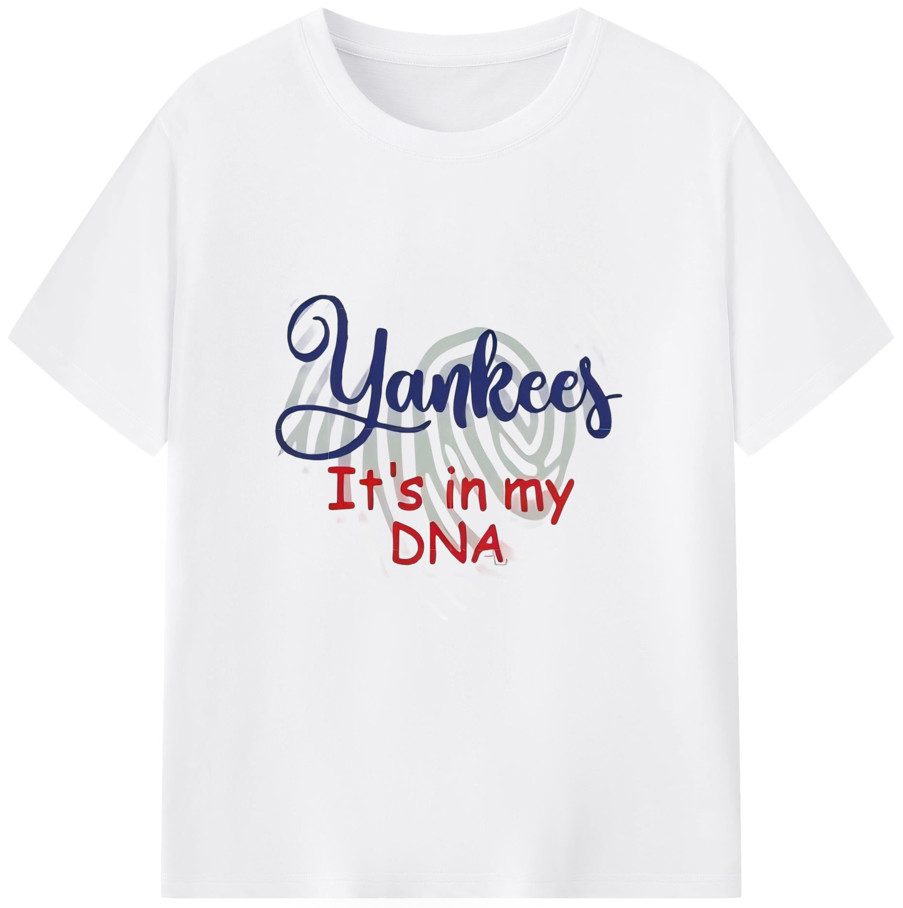 New York Yankees It's In My DNA 180g Cotton T-Shirt With Front Heat Transfer Print – Soft, Lightweight, Fitted Design – Comfortable Casual Wear For Sports & Everyday Use