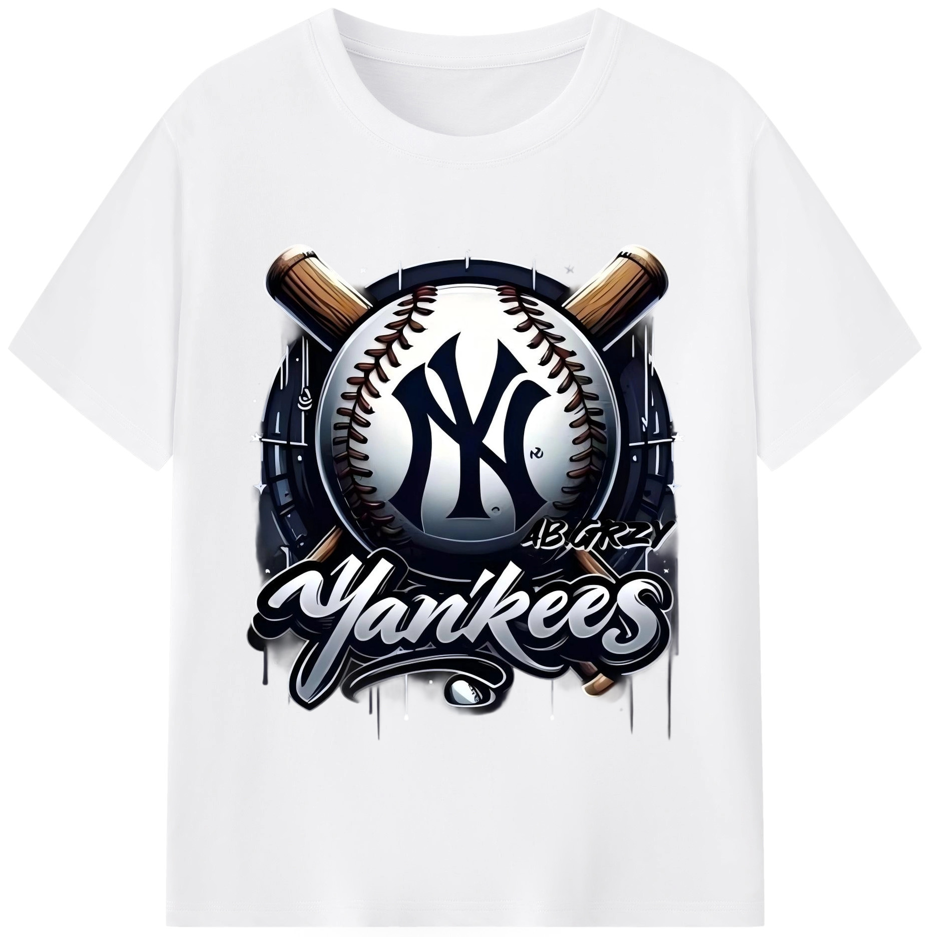 New York Yankees Baseball 180g Cotton T-Shirt With Front Heat Transfer Print – Soft, Lightweight, Fitted Design – Comfortable Casual Wear For Sports & Everyday Use
