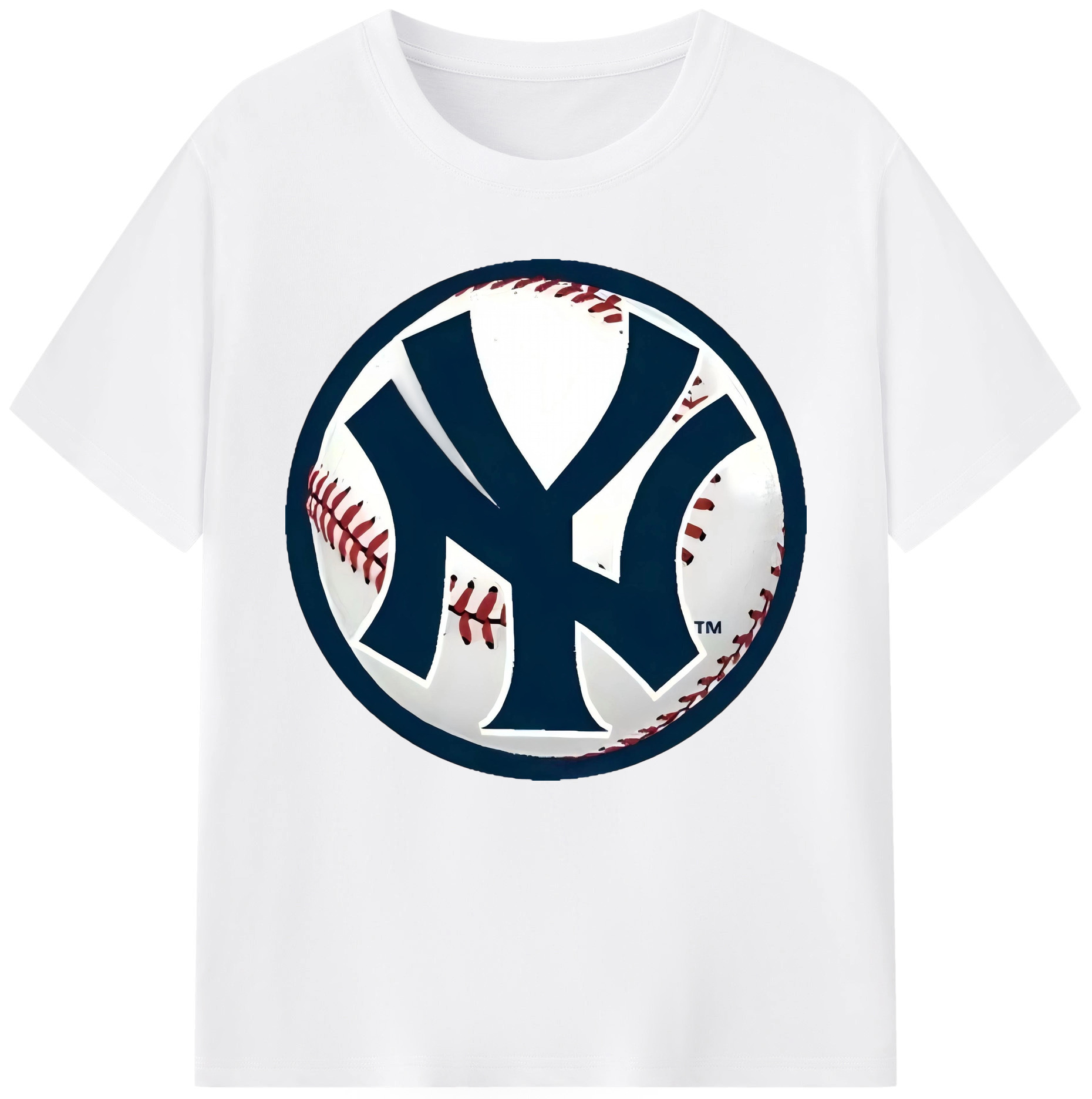 New York Yankees Baseball 180g Cotton T-Shirt With Front Heat Transfer Print – Soft, Lightweight, Fitted Design – Comfortable Casual Wear For Sports & Everyday Use