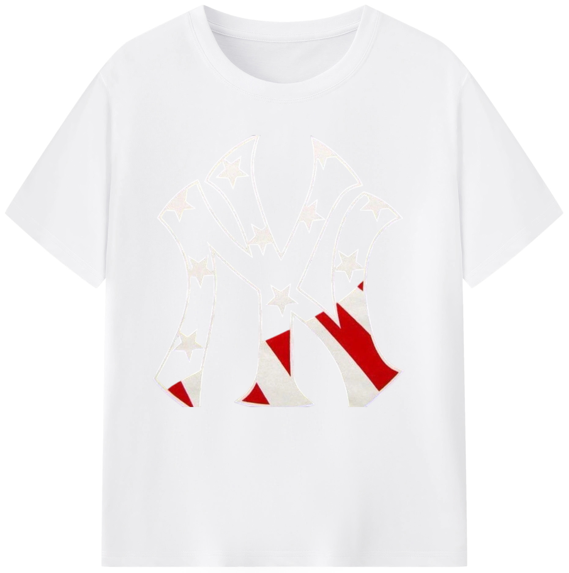 New York Yankees Logo USA 180g Cotton T-Shirt With Front Heat Transfer Print – Soft, Lightweight, Fitted Design – Comfortable Casual Wear For Sports & Everyday Use