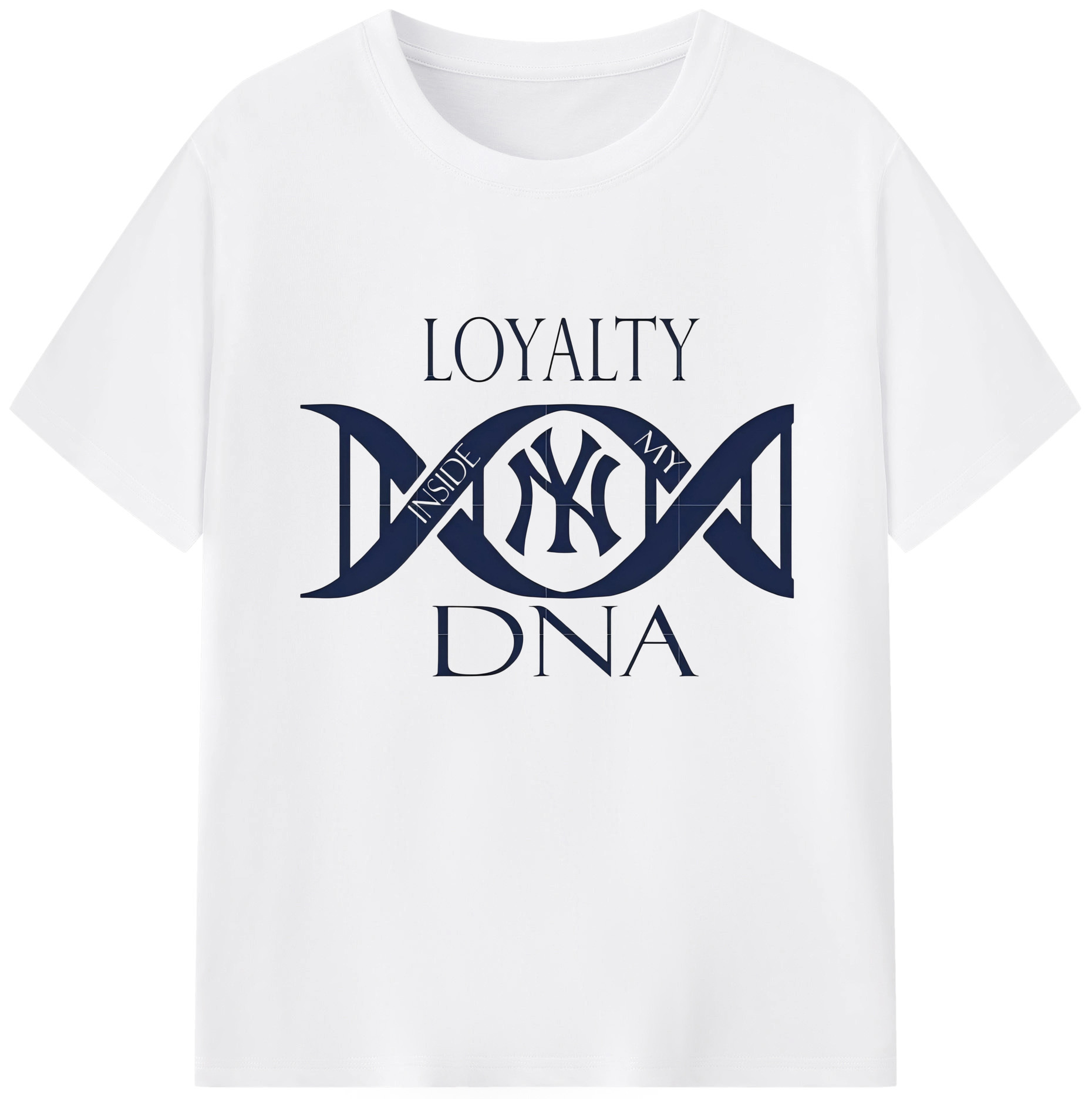 New York Yankees Loyalty DNA 180g Cotton T-Shirt With Front Heat Transfer Print – Soft, Lightweight, Fitted Design – Comfortable Casual Wear For Sports & Everyday Use