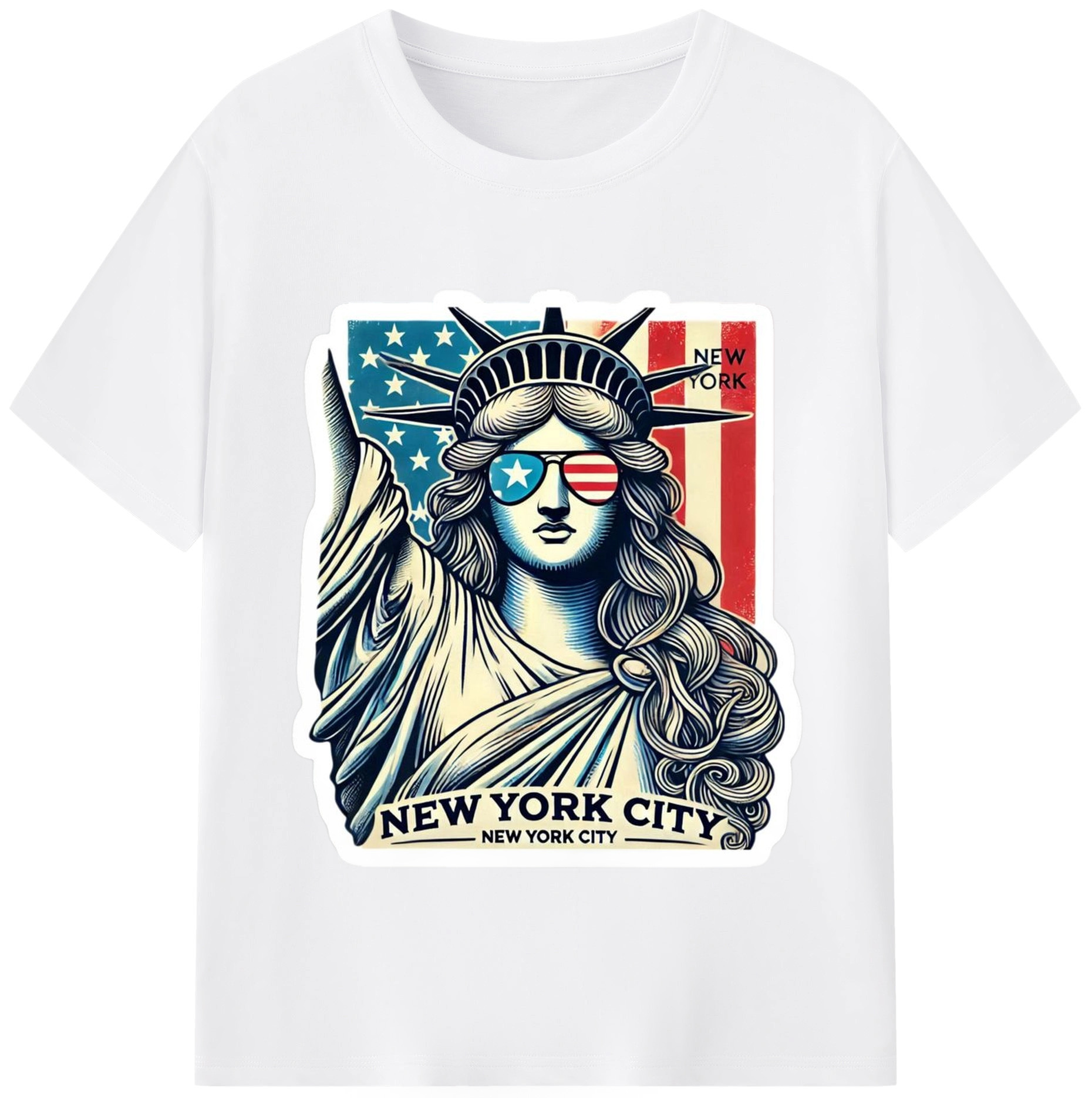 New York Yankees Liberty 180g Cotton T-Shirt With Front Heat Transfer Print – Soft, Lightweight, Fitted Design – Comfortable Casual Wear For Sports & Everyday Use