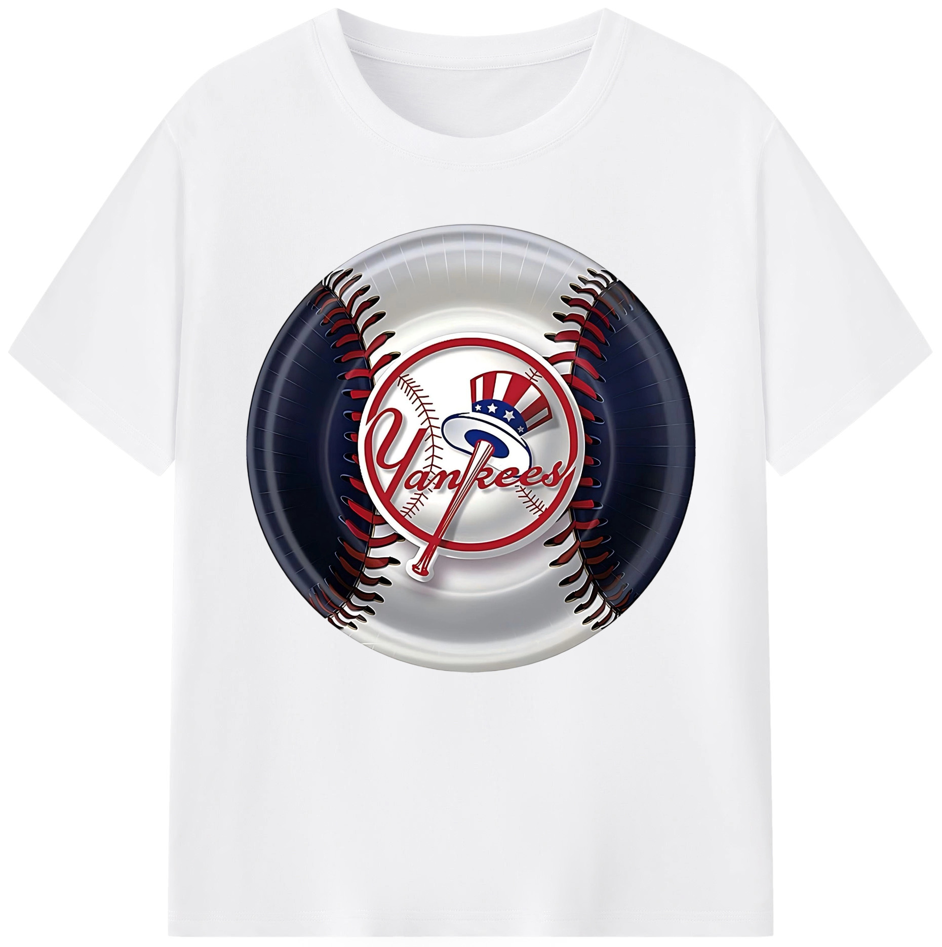 New York Yankees 81 180g Cotton T-Shirt With Front Heat Transfer Print – Soft, Lightweight, Fitted Design – Comfortable Casual Wear For Sports & Everyday Use