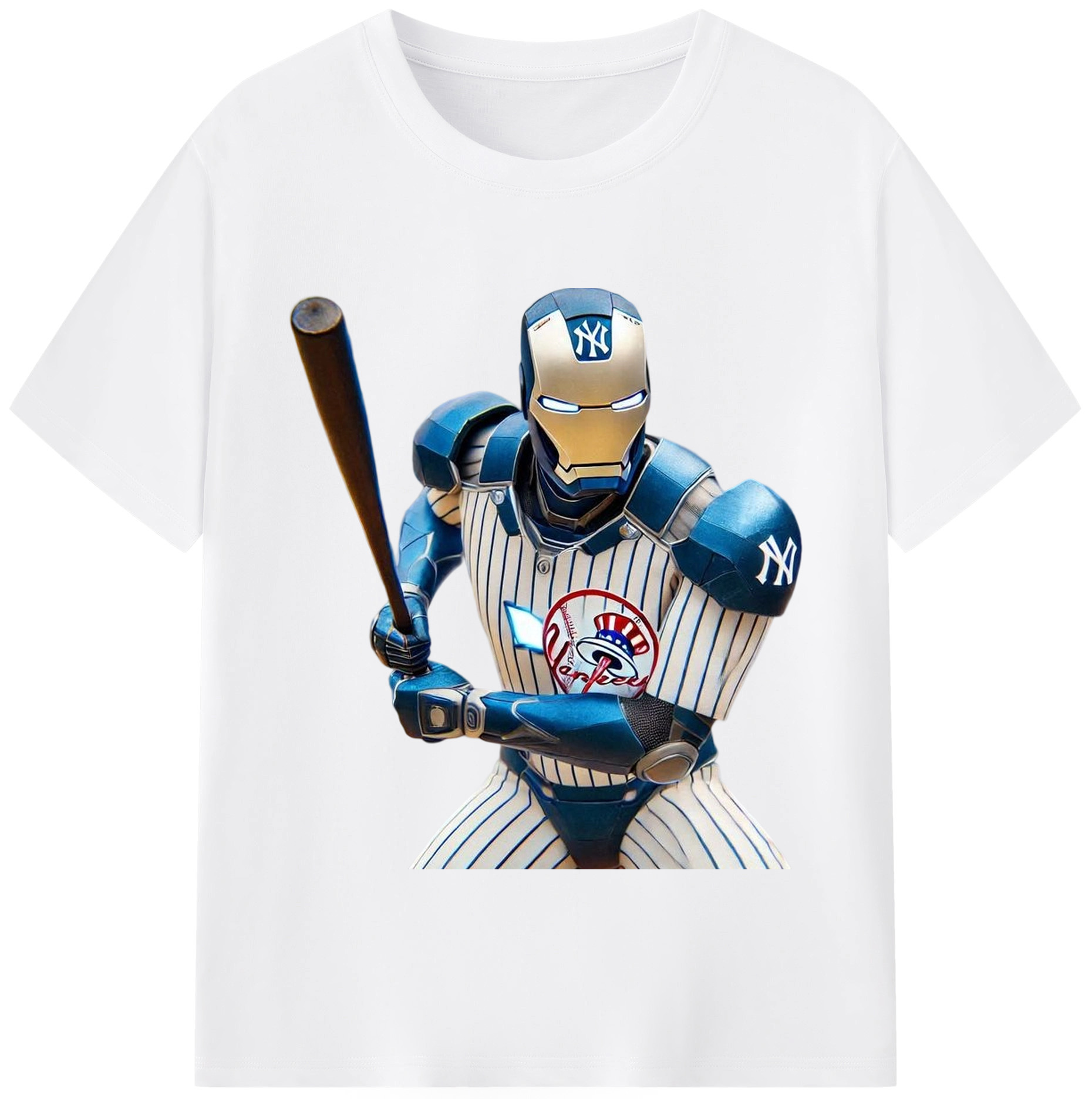 New York Yankees 283 180g Cotton T-Shirt With Front Heat Transfer Print – Soft, Lightweight, Fitted Design – Comfortable Casual Wear For Sports & Everyday Use