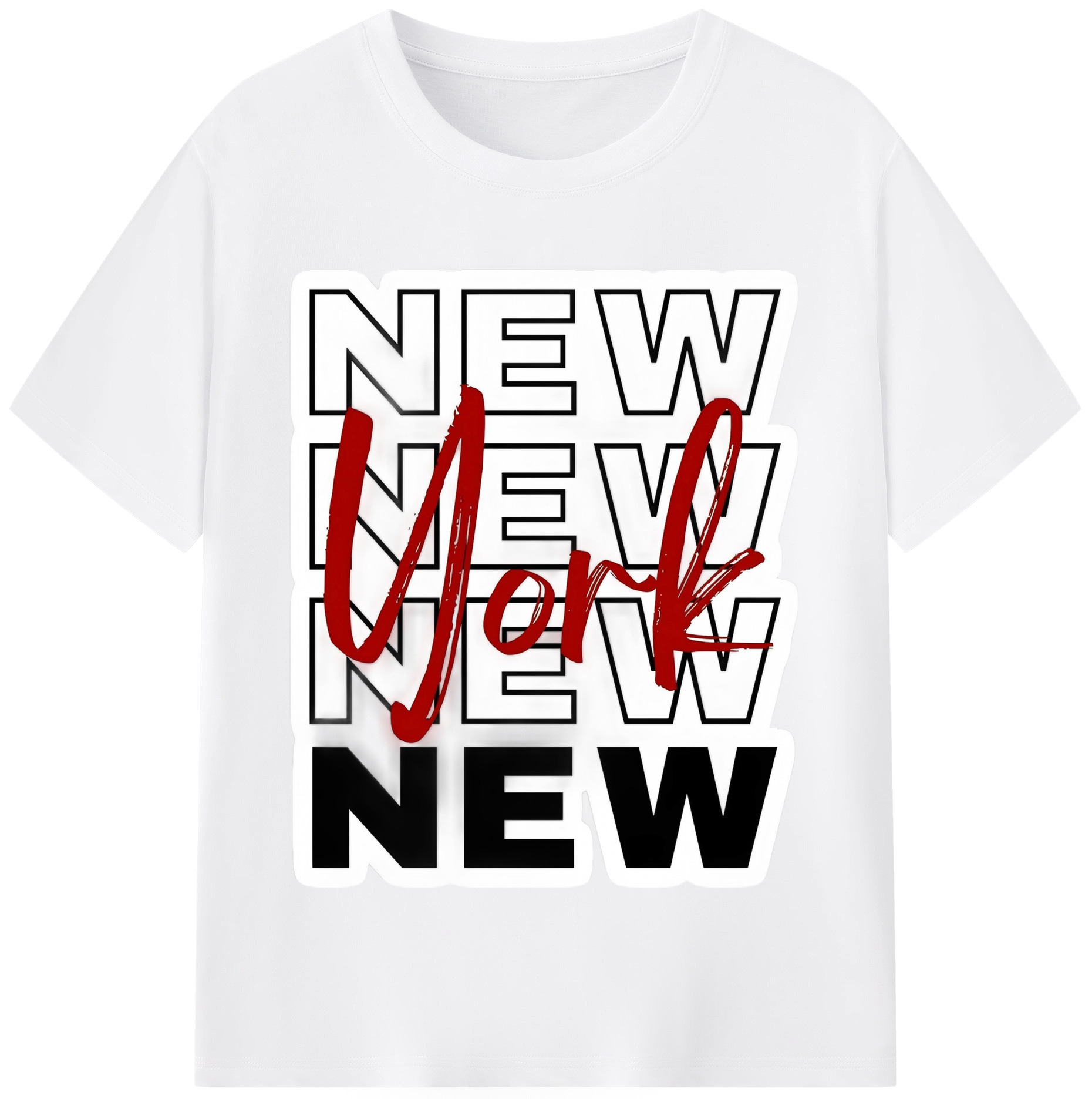 New York Yankees New York Logo 180g Cotton T-Shirt With Front Heat Transfer Print – Soft, Lightweight, Fitted Design – Comfortable Casual Wear For Sports & Everyday Use