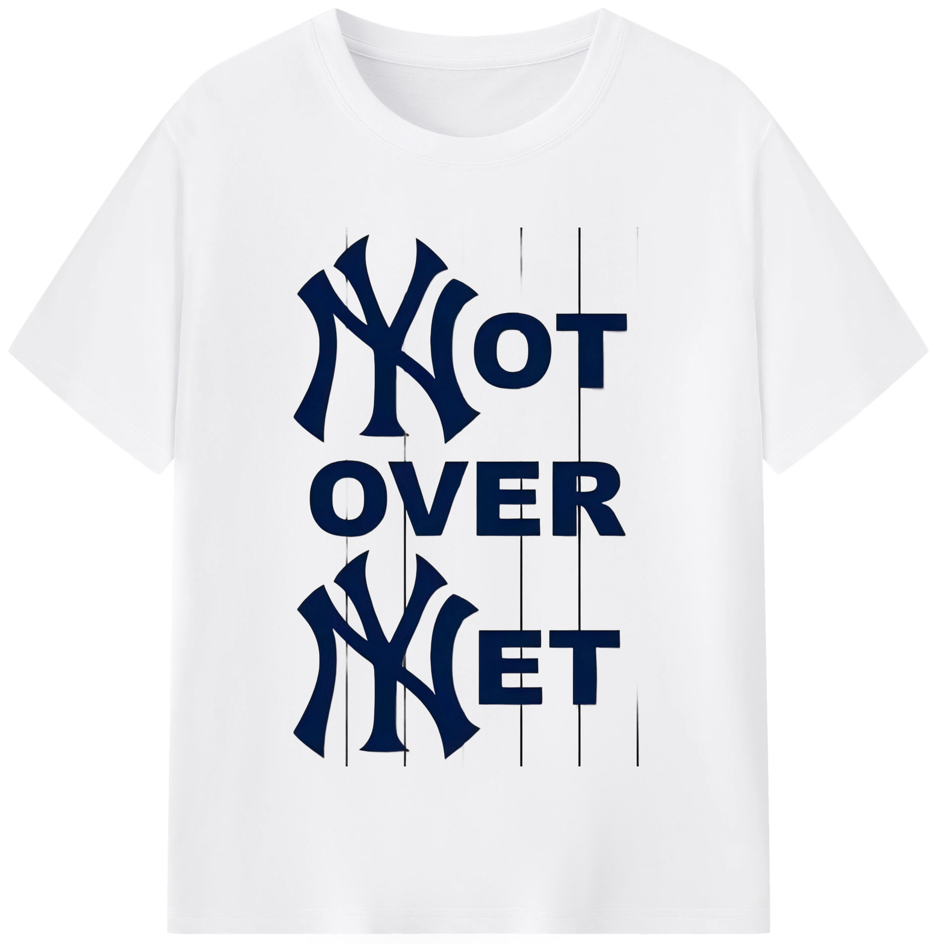 New York Yankees Not over Net 180g Cotton T-Shirt With Front Heat Transfer Print – Soft, Lightweight, Fitted Design – Comfortable Casual Wear For Sports & Everyday Use