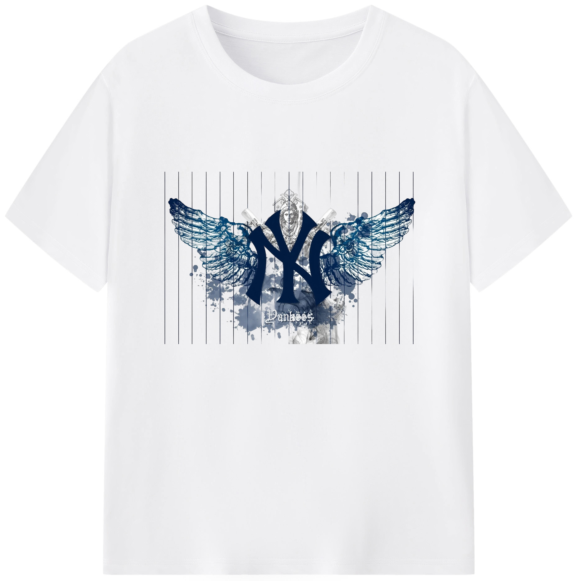 New York Yankees 293 180g Cotton T-Shirt With Front Heat Transfer Print – Soft, Lightweight, Fitted Design – Comfortable Casual Wear For Sports & Everyday Use