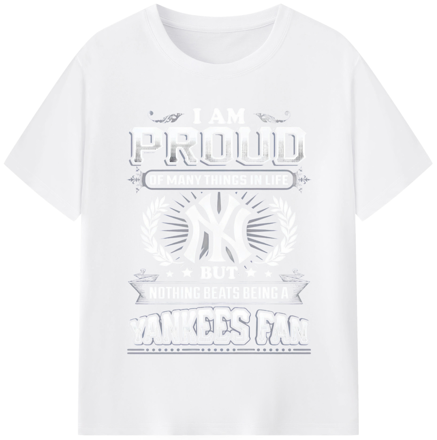 New York Yankees 275 180g Cotton T-Shirt With Front Heat Transfer Print – Soft, Lightweight, Fitted Design – Comfortable Casual Wear For Sports & Everyday Use