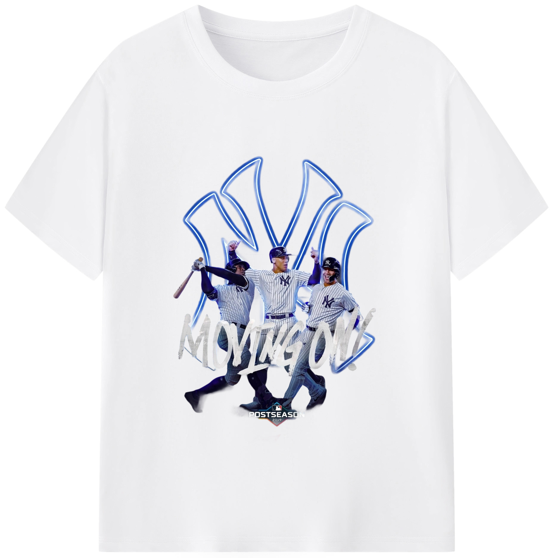 New York Yankees 280 180g Cotton T-Shirt With Front Heat Transfer Print – Soft, Lightweight, Fitted Design – Comfortable Casual Wear For Sports & Everyday Use